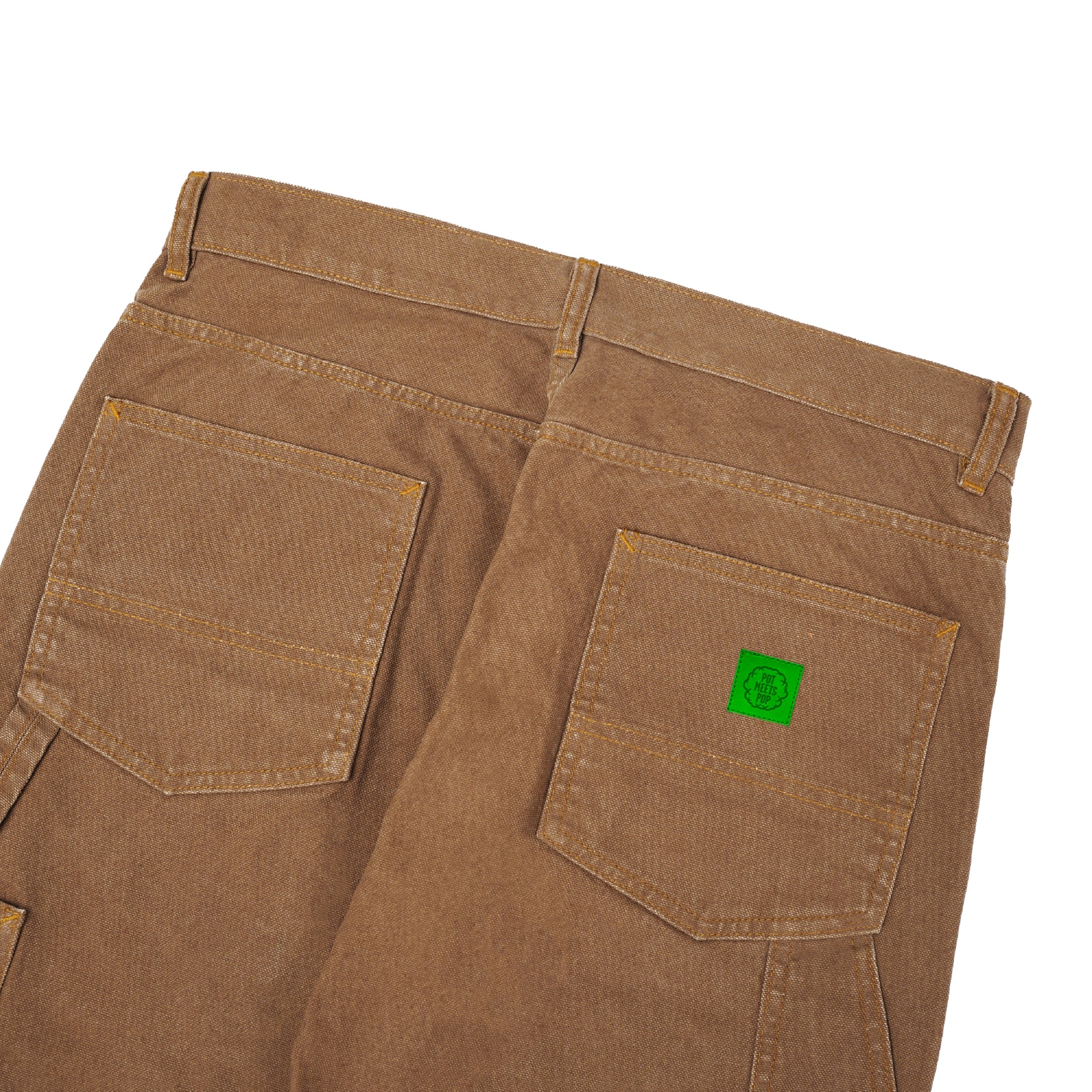 Pot Meets Pop Cacho Carpenter Pants Duck Canvas Dirty - Washed Brown