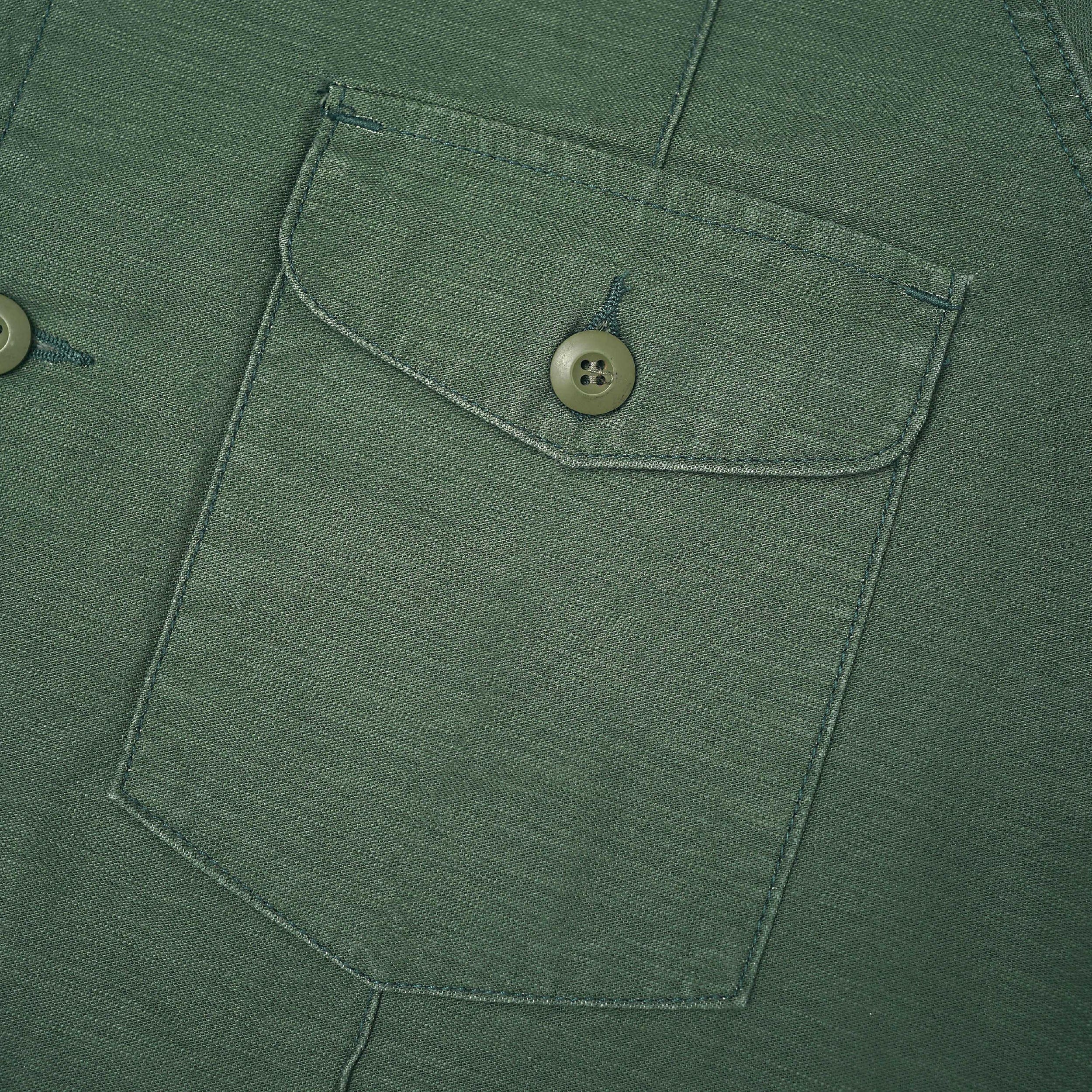 Pot Meets Pop Fatty Fatigue Shirt Reverse Satin - Washed Olive