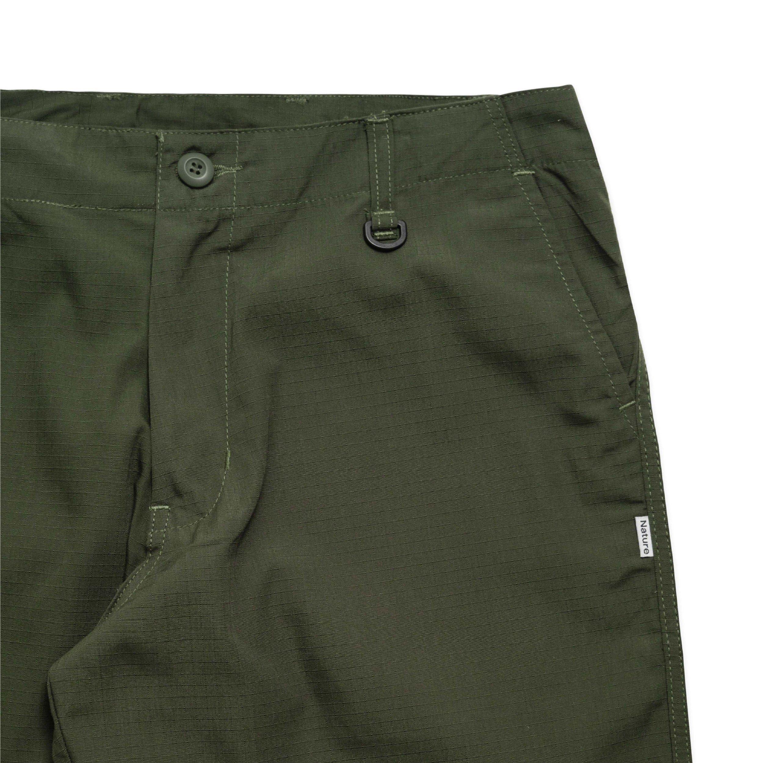 Nature of Mind Pleated Knee Pants - Green