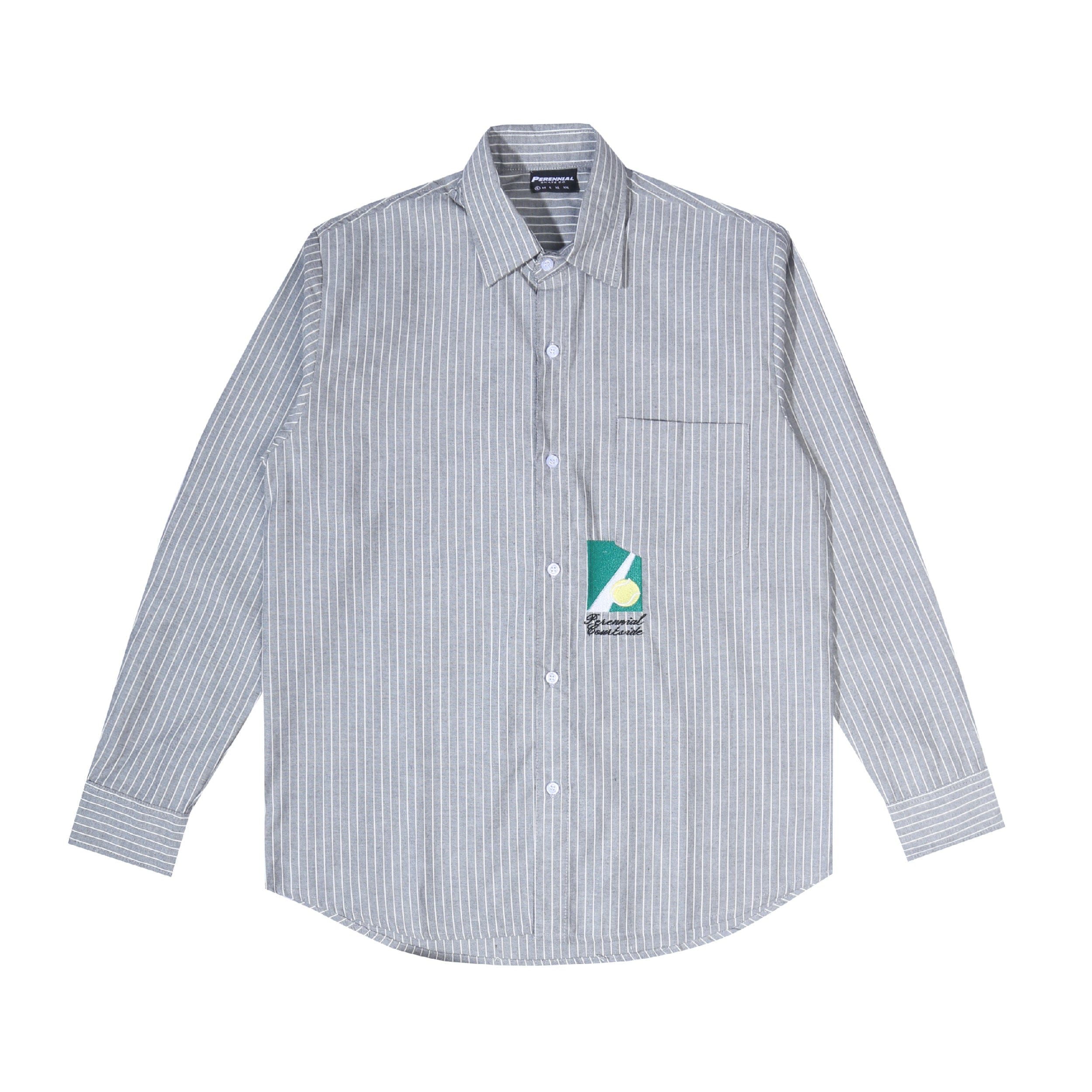 Perennial Skate Co. Courtside Stripe Ls Shirt - Blue