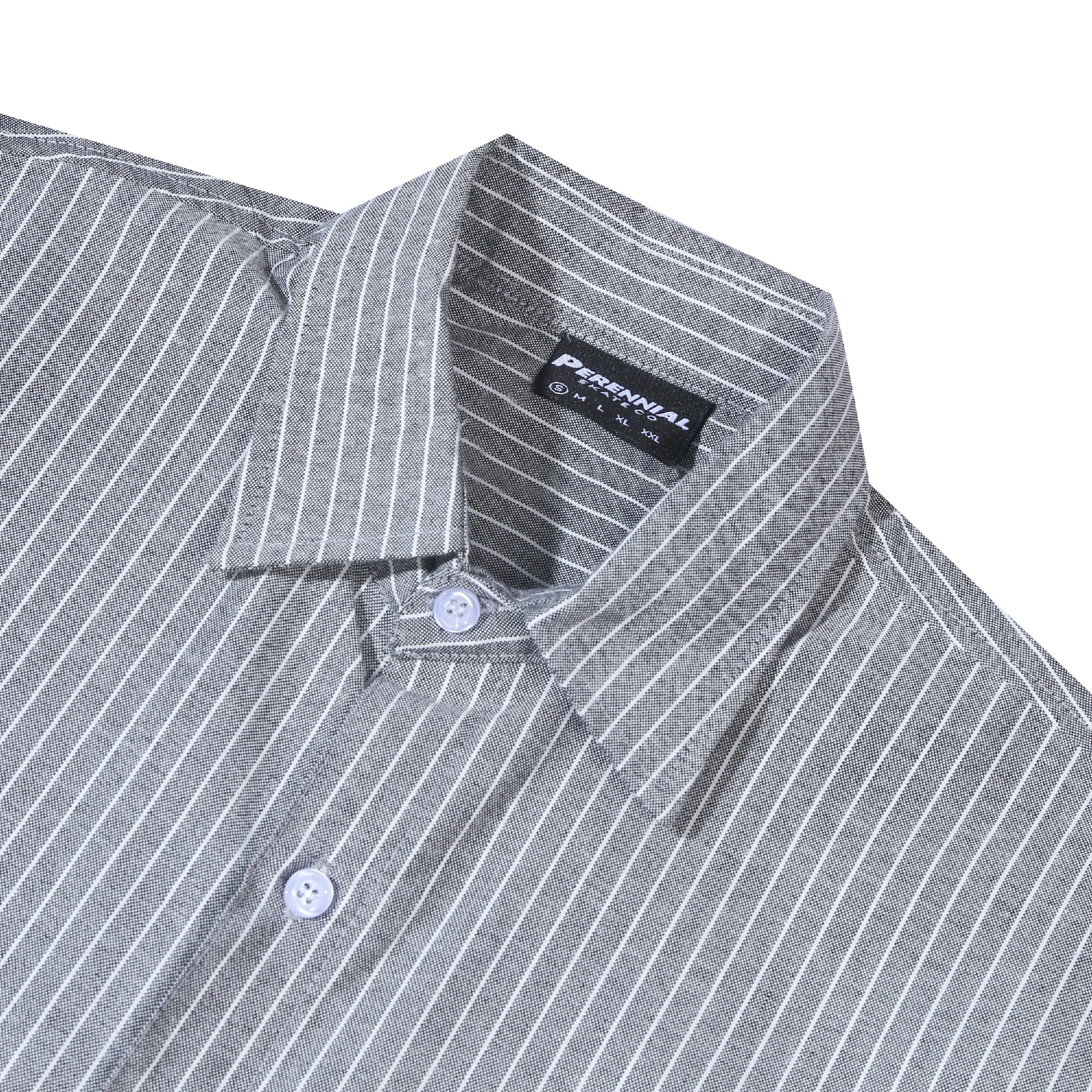 Perennial Skate Co. Courtside Stripe Ls Shirt - Blue