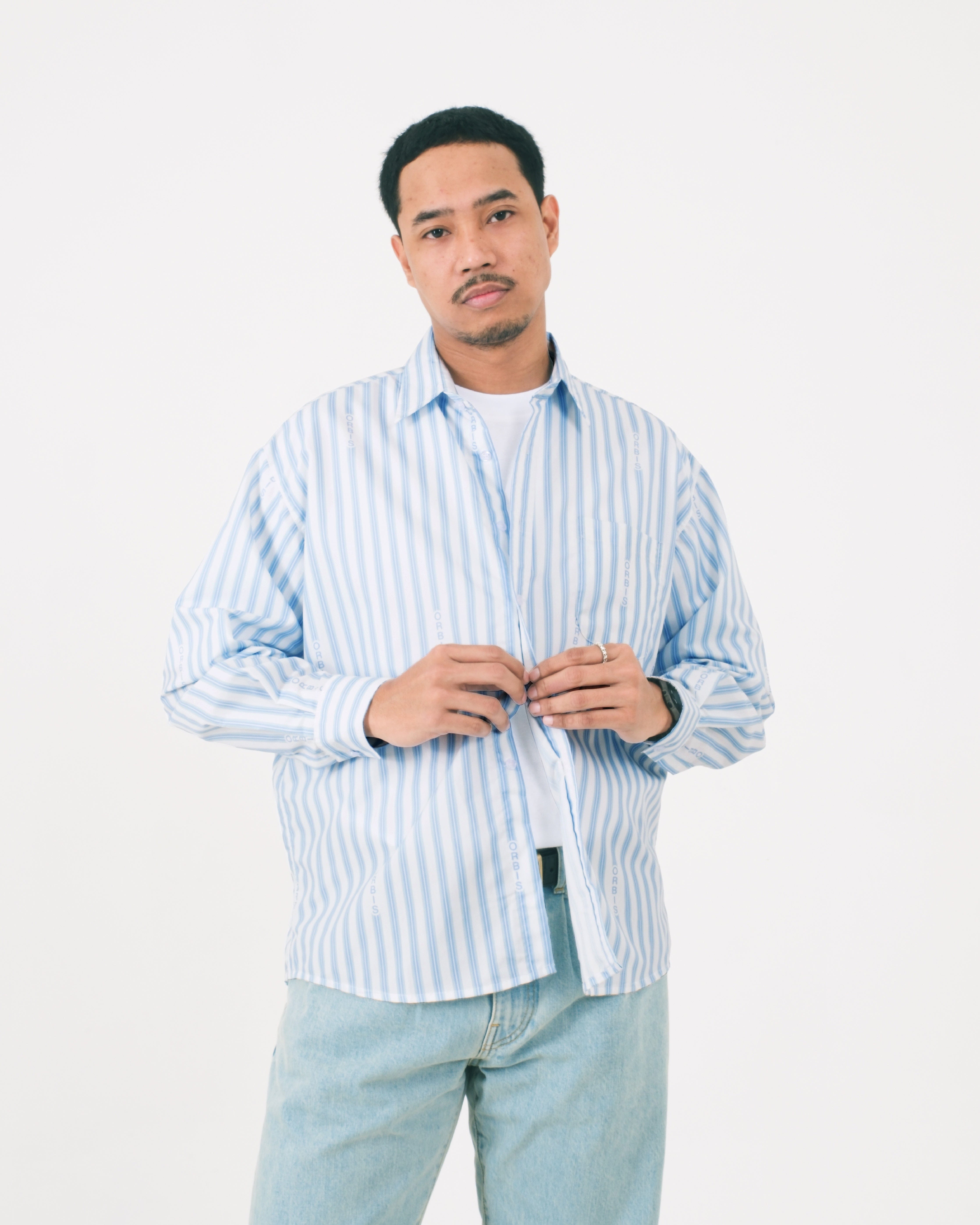 Logo Orbis Stripes Shirt Logo - Blue