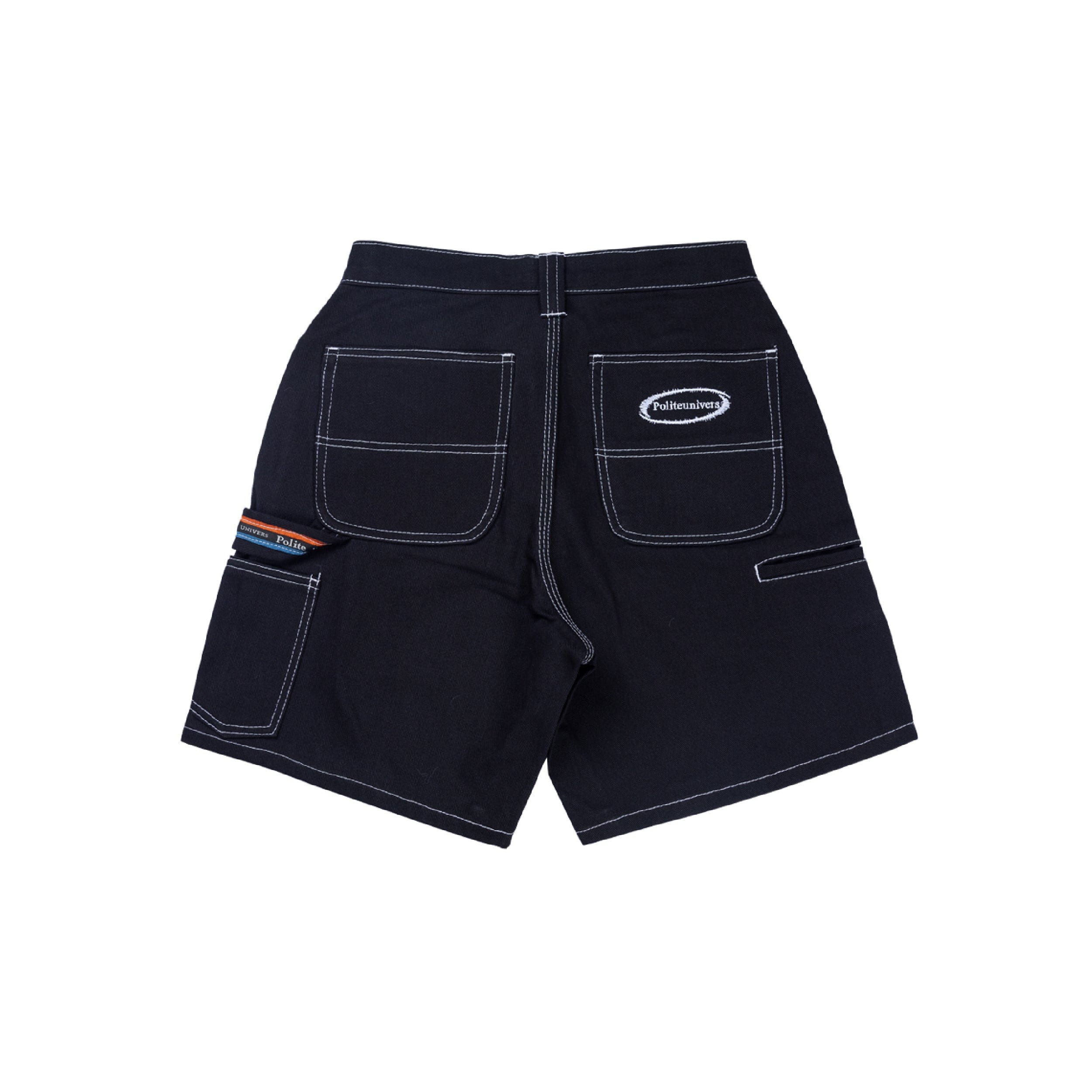 Politeunivers Distorted Logo Painter Short - Black/White