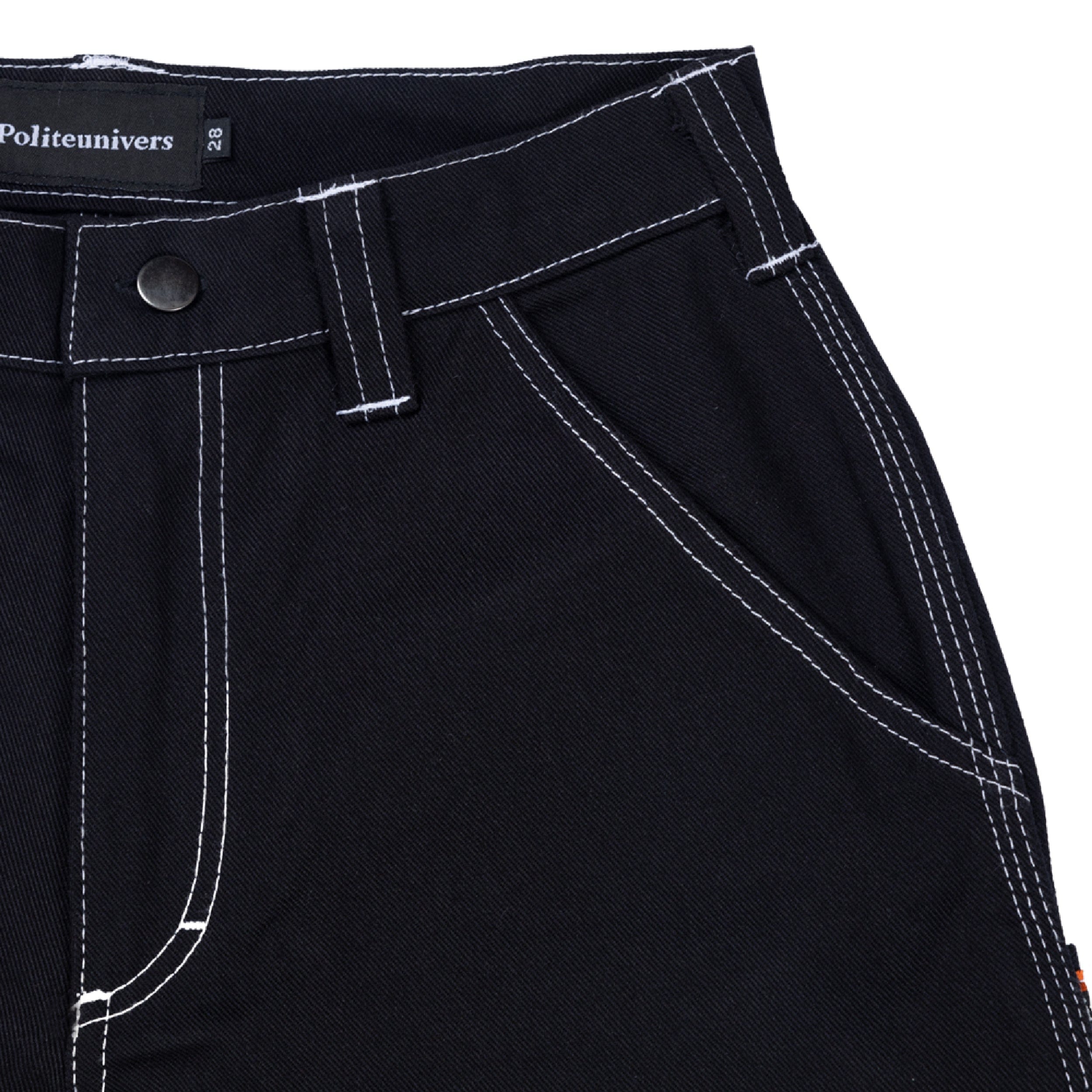 Politeunivers Distorted Logo Painter Short - Black/White