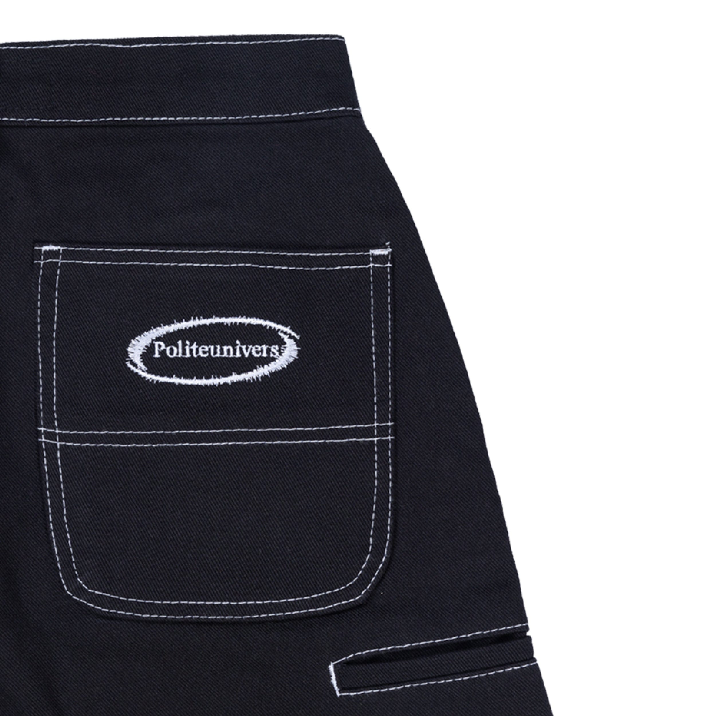 Politeunivers Distorted Logo Painter Short - Black/White