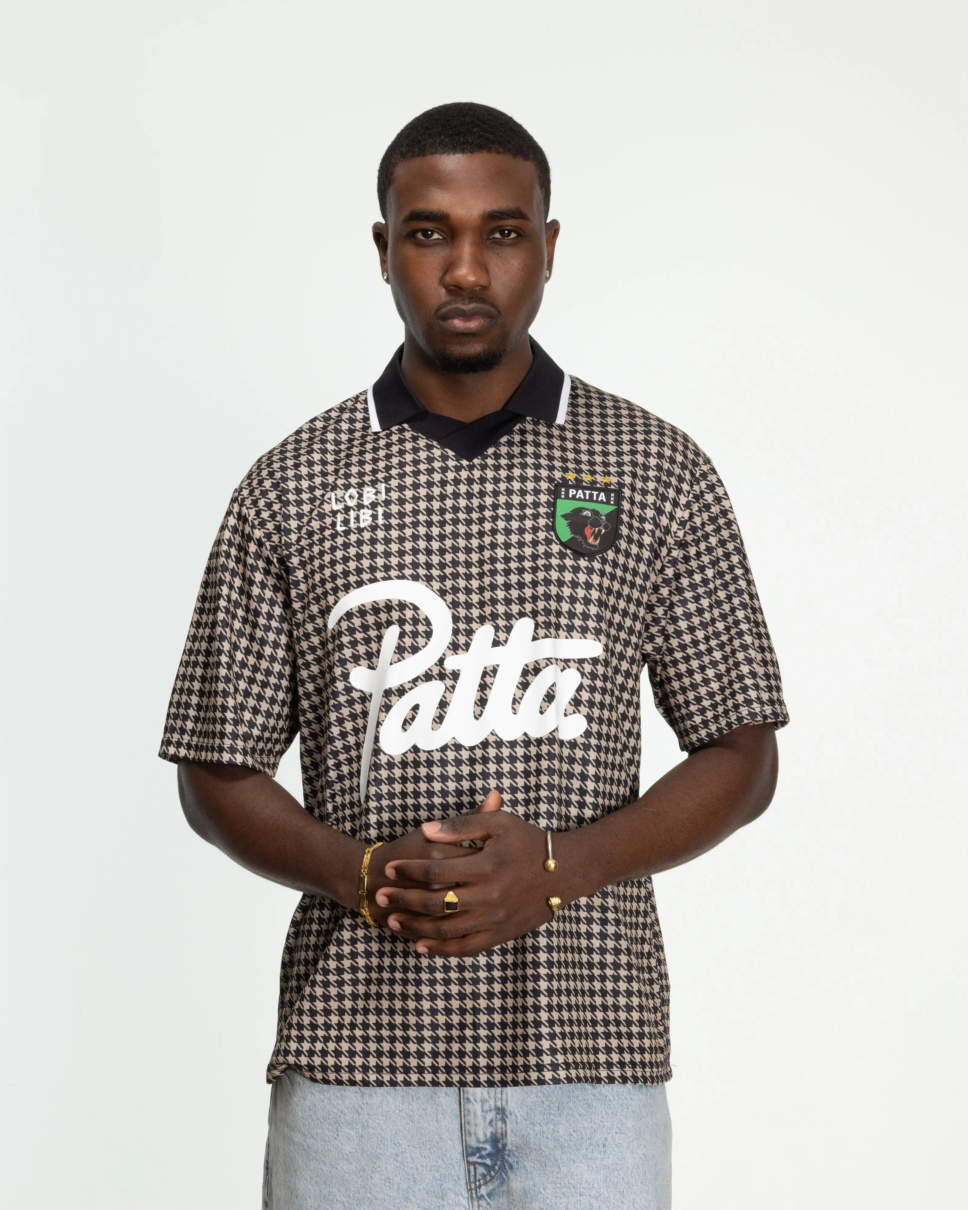 Football Patta Houndstooth Football Jersey (Irish Cream)