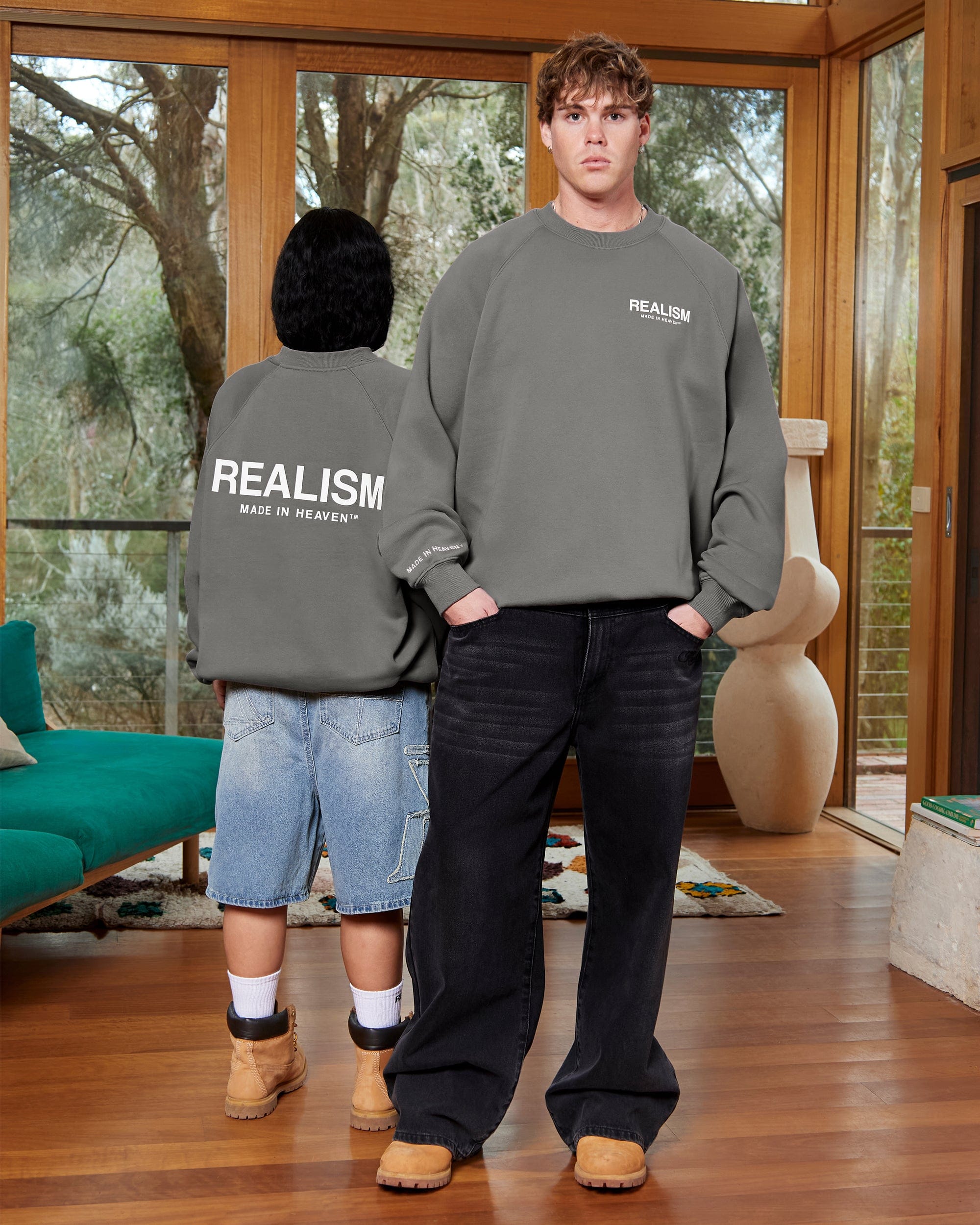 Realism SSS REALISM HEAVEN LOGO CREWNECK COOL GREY