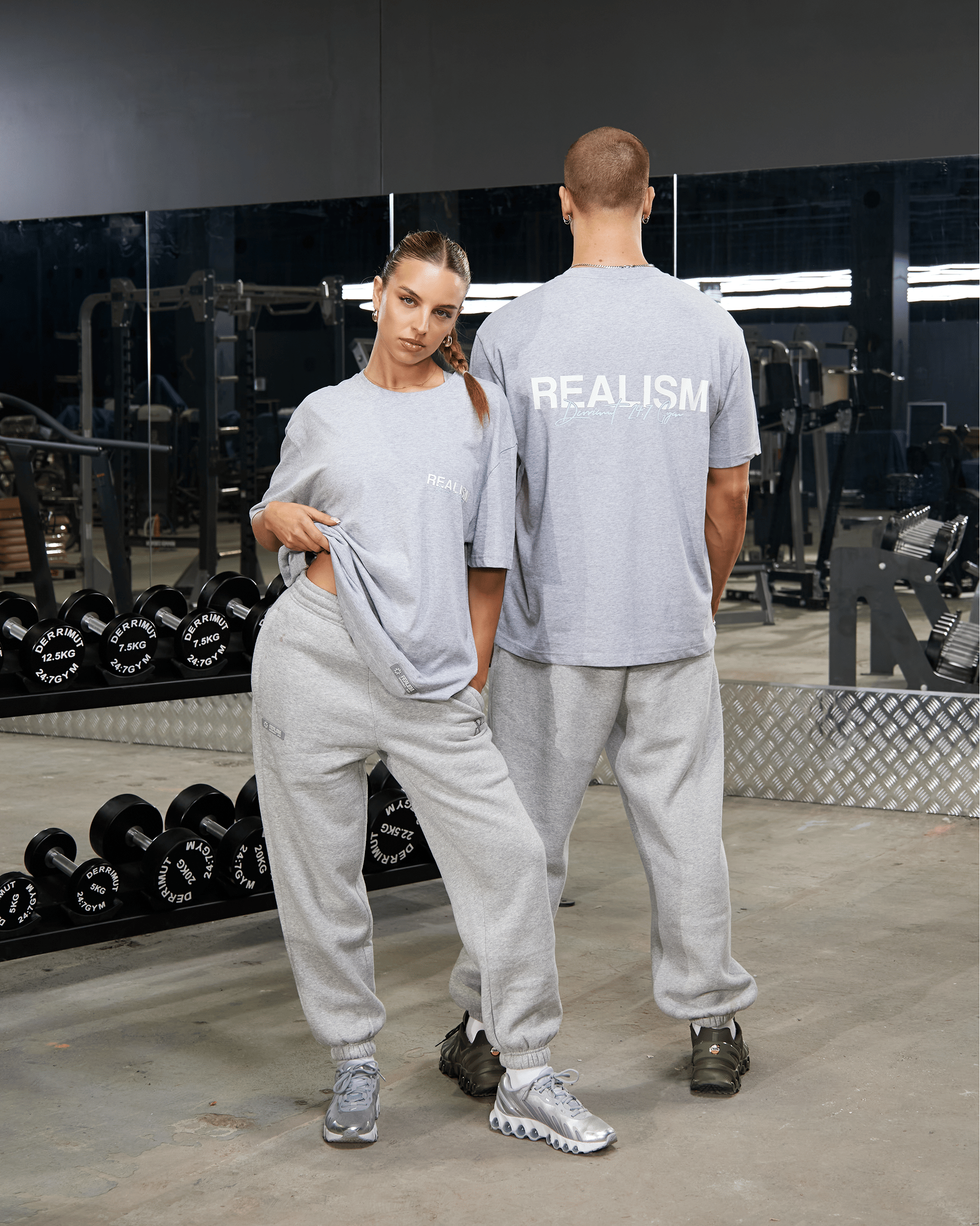 Realism SSS REALISM x DERRIMUT GYM CLASSIC T-Shirt GREY MARLE