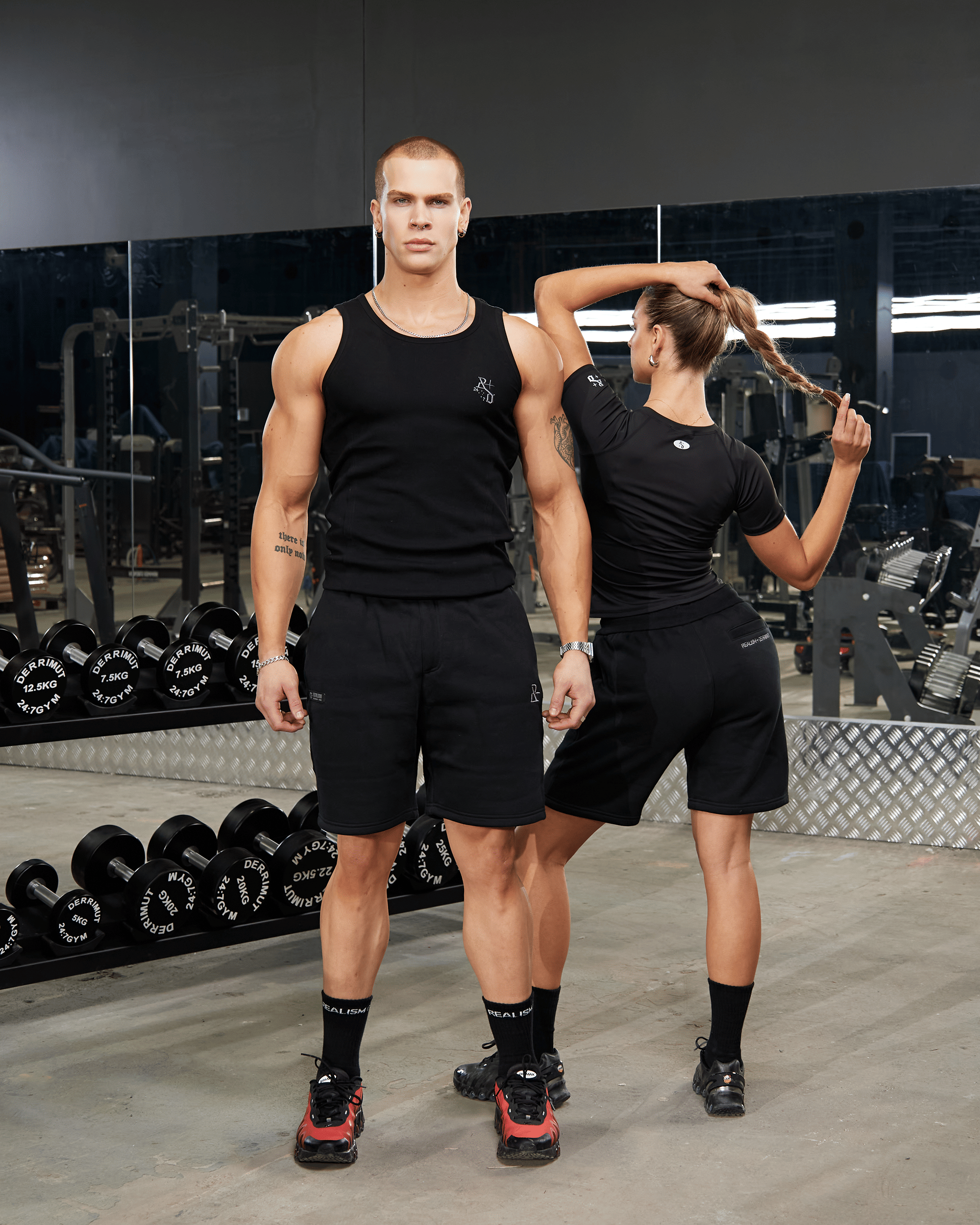 Realism SSS REALISM x DERRIMUT GYM R+D GYM SHORTS BLACK