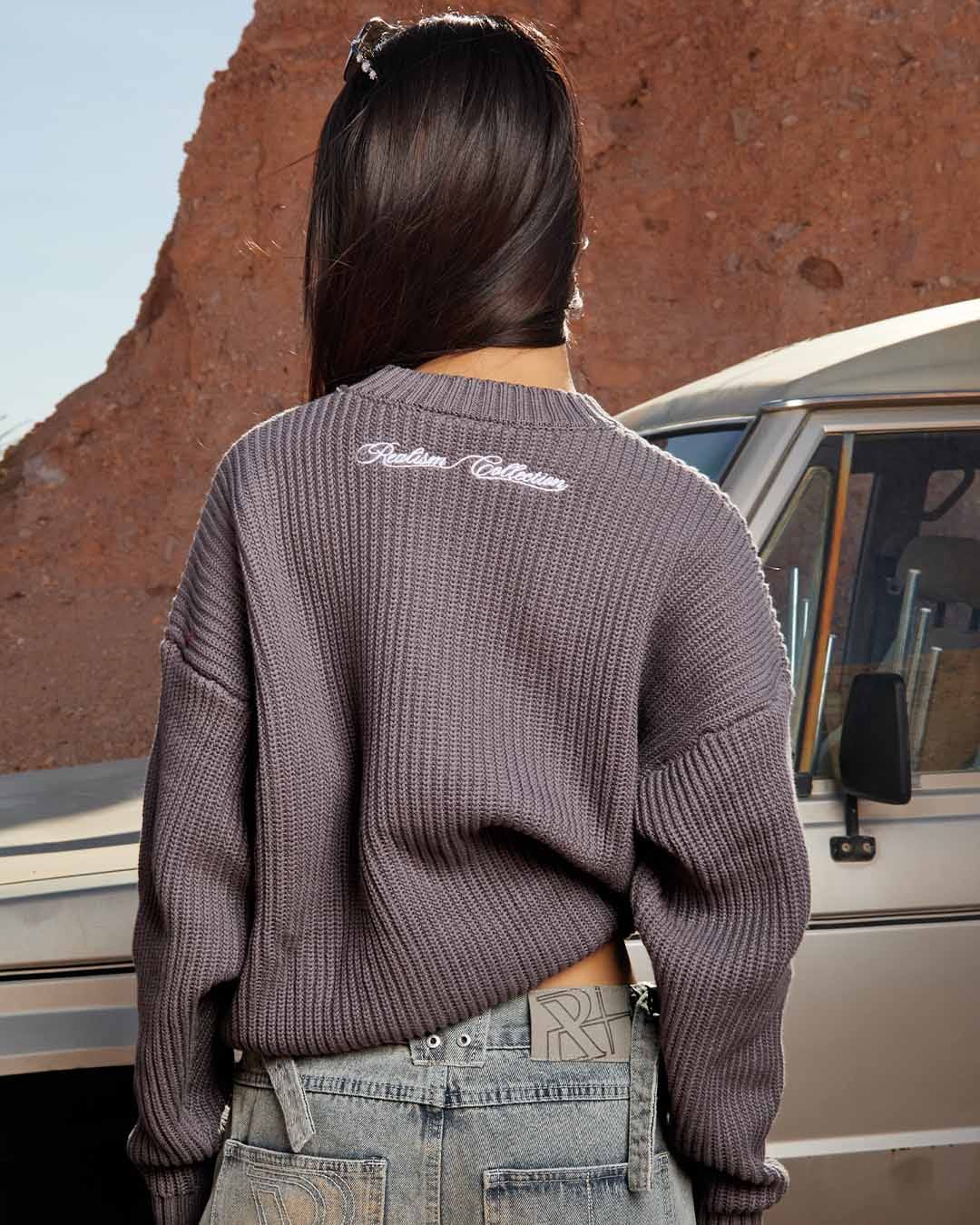 Realism SSS REALISM VIVANT KNIT SWEATER CHARCOAL