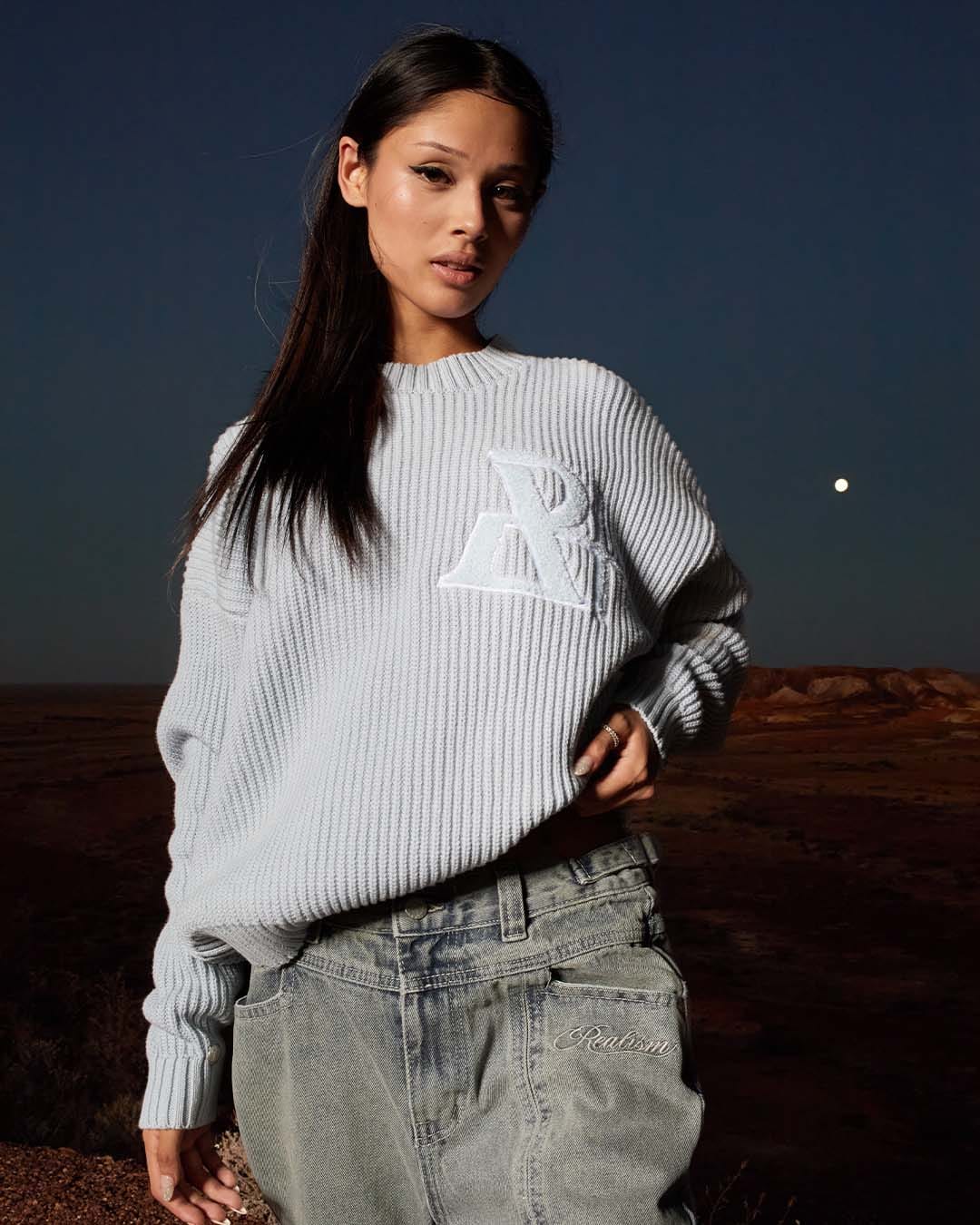 Realism SSS REALISM VIVANT KNIT SWEATER POWDER BLUE