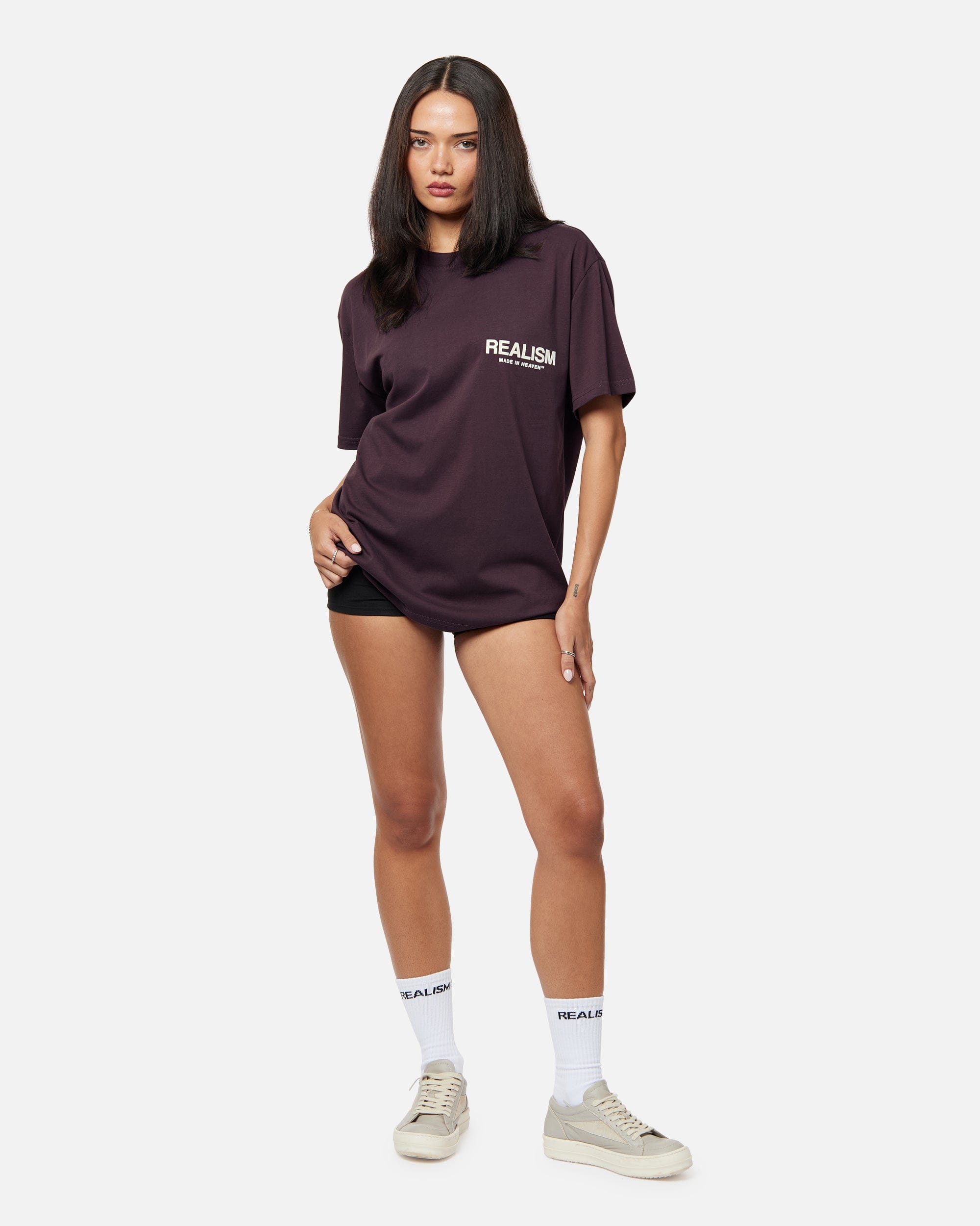 Realism SSS REALISM HEAVEN LOGO T-Shirt PLUM