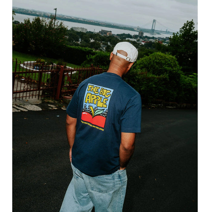 ONLY NY BIG APPLE SKYLINE T - SHIRT - NAVY
