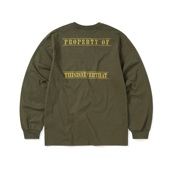 Thisisneverthat Monogram L/S T-Shirt Olive