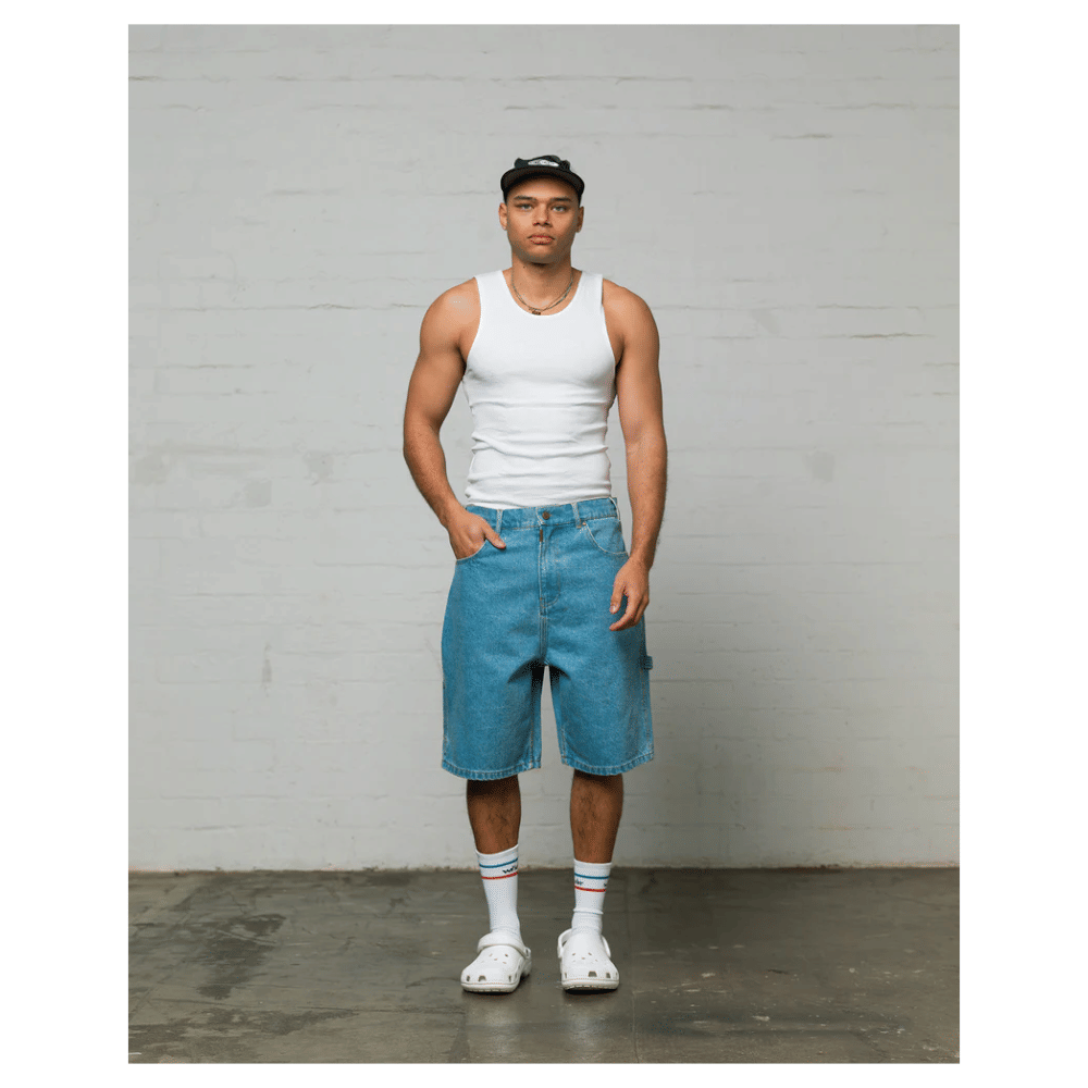 WNDRR Booster Denim Short (Washed Blue)