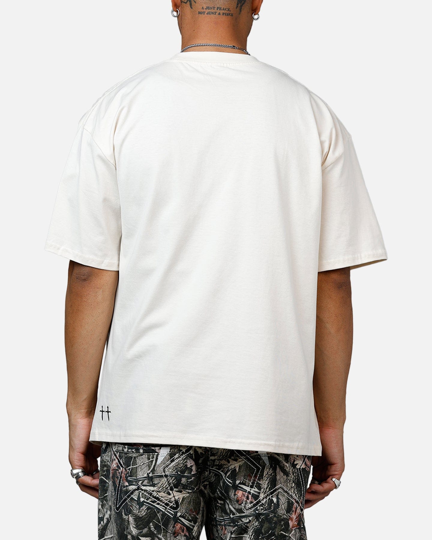 Saint Morta Black Doves Heavyweight T - Shirt Off White