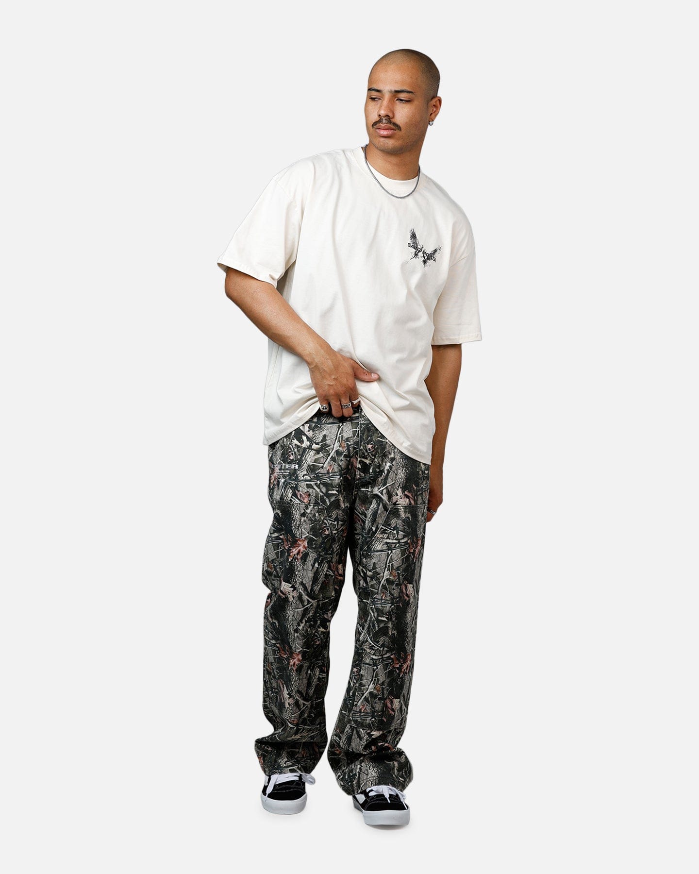 Saint Morta Black Doves Heavyweight T - Shirt Off White