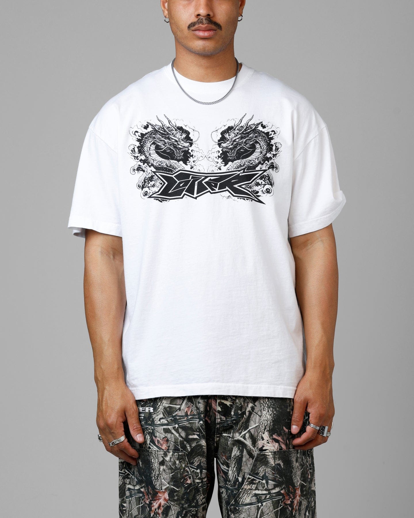 Loiter Draco Born Vintage T - Shirt White