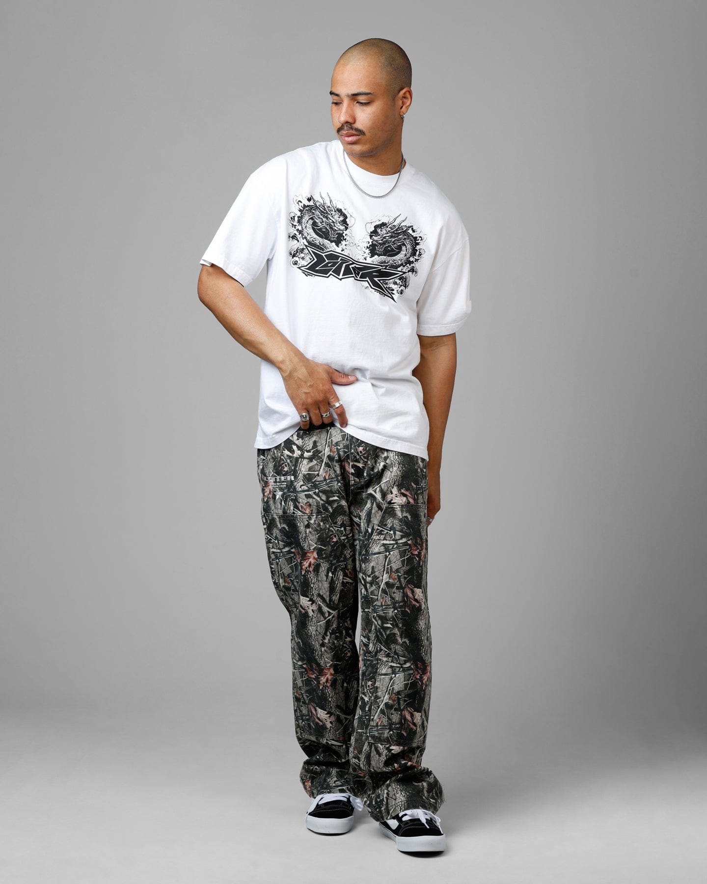 Loiter Draco Born Vintage T - Shirt White