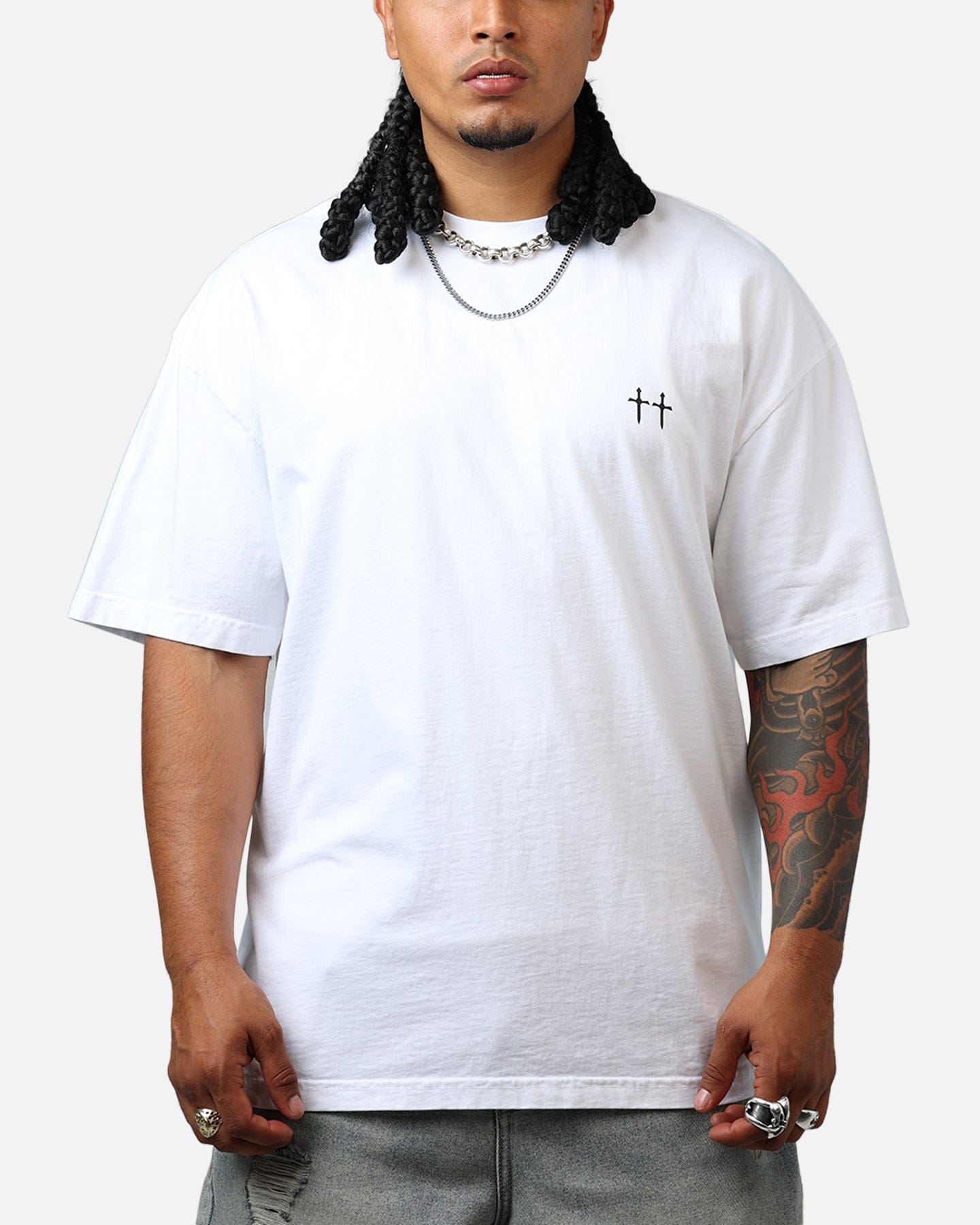 Saint Morta Ye Old Drop Shoulder T - Shirt White