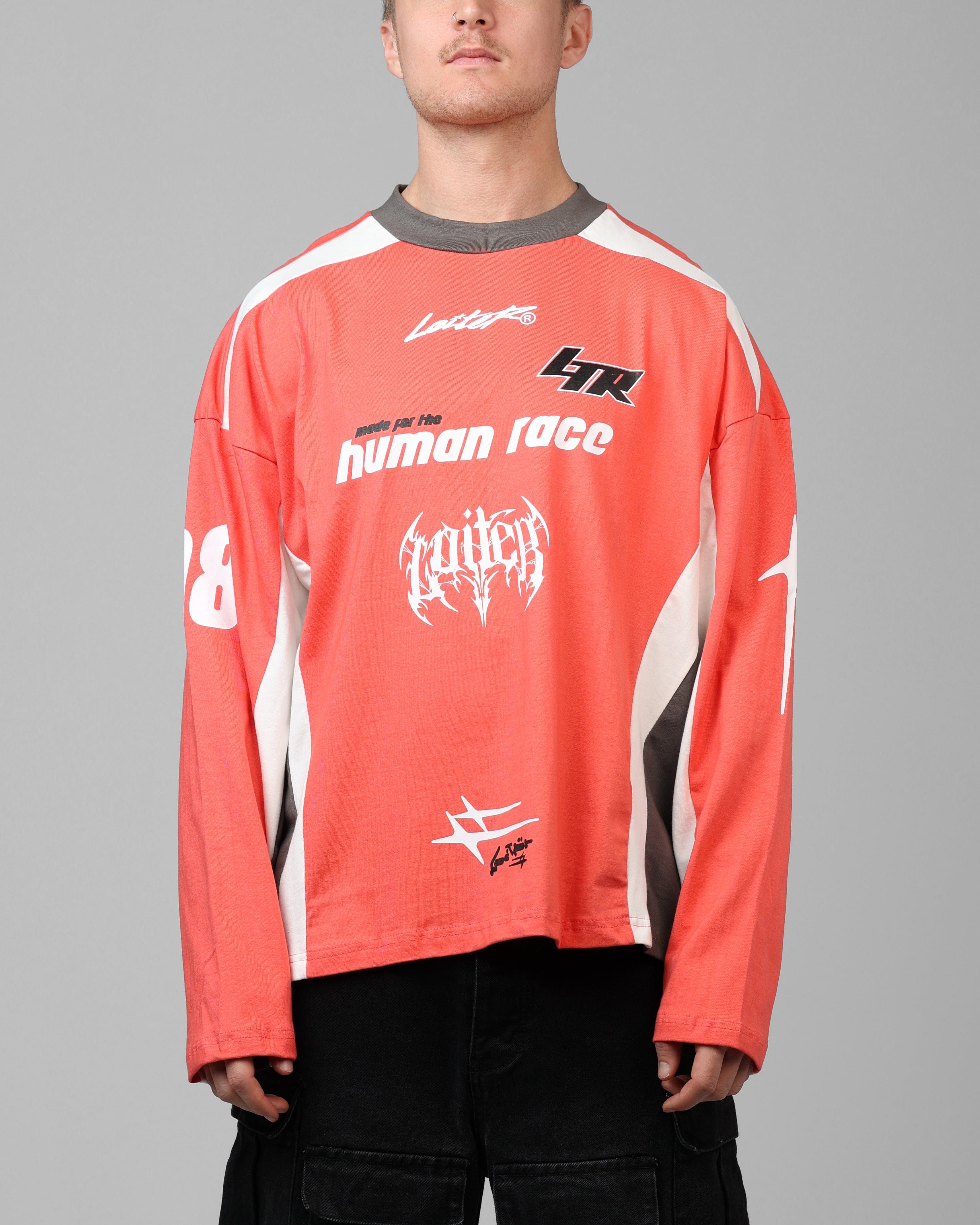 Loiter Night Crawler Long Sleeve T - Shirt Red/Black