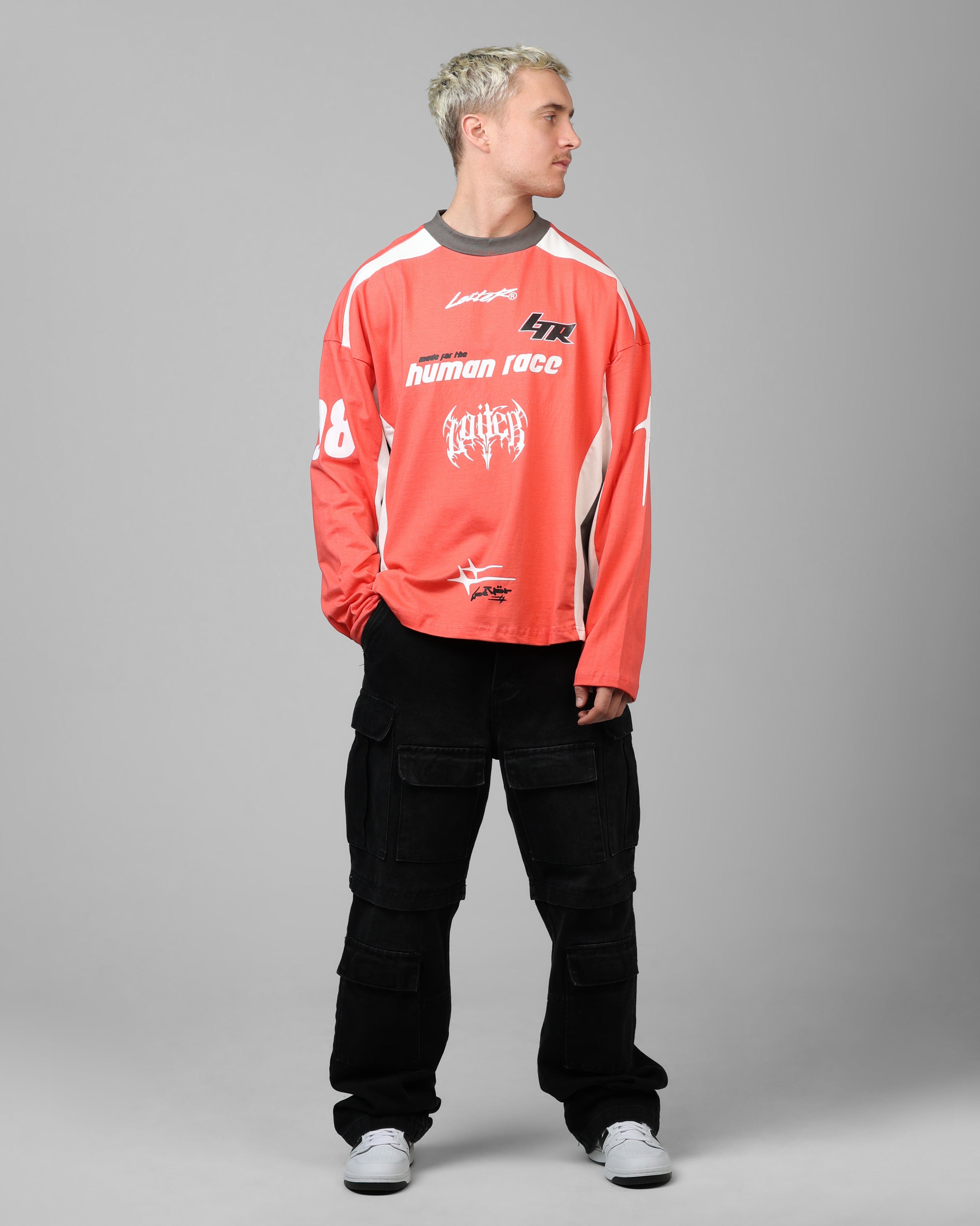 Loiter Night Crawler Long Sleeve T - Shirt Red/Black