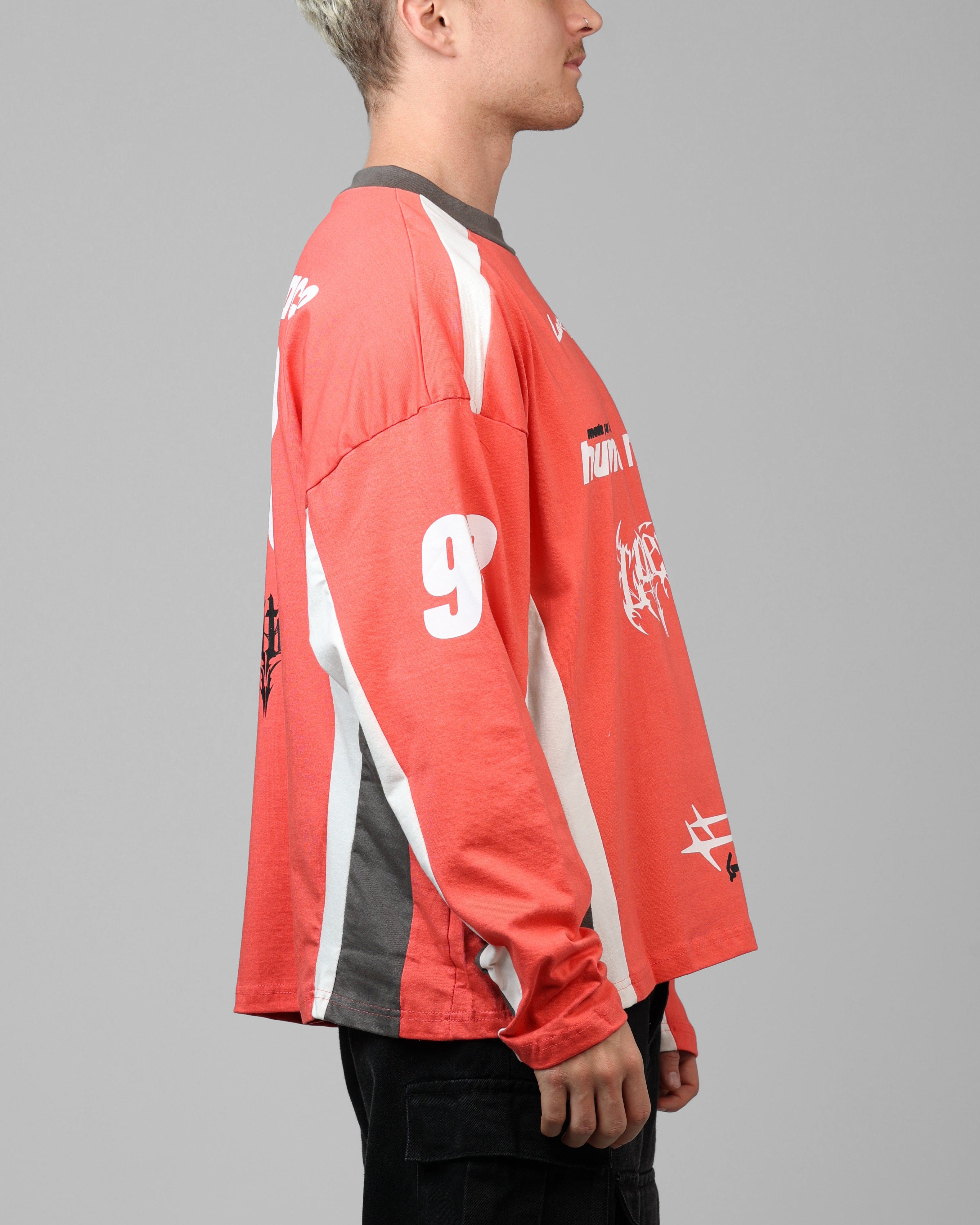 Loiter Night Crawler Long Sleeve T - Shirt Red/Black