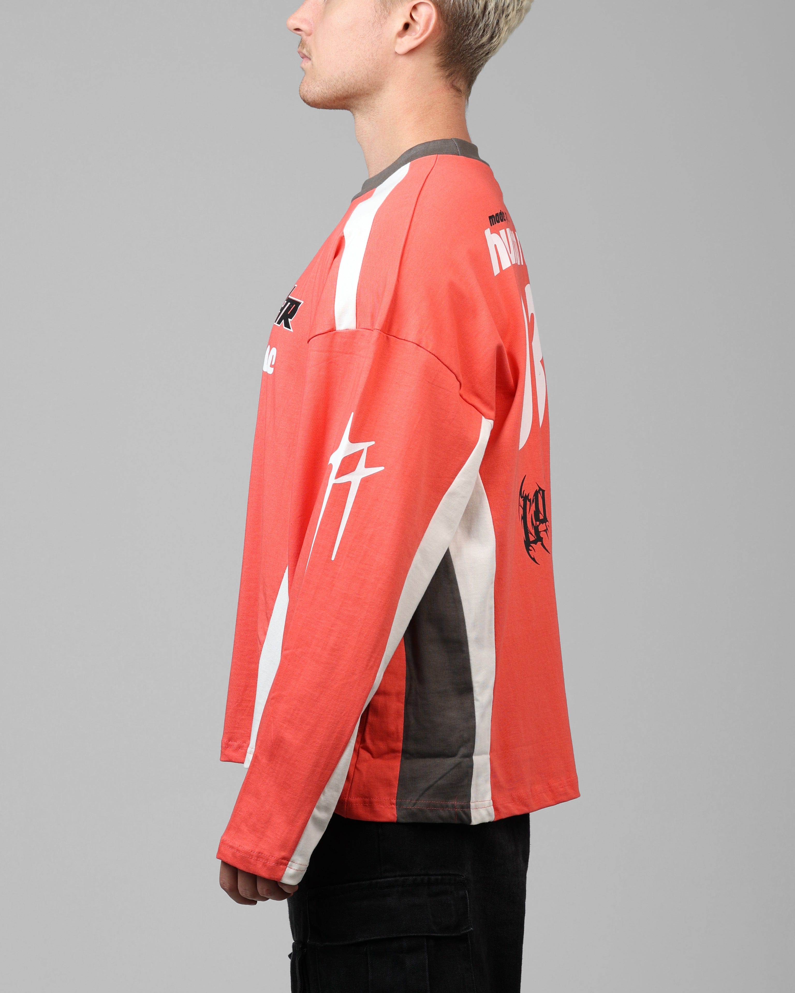 Loiter Night Crawler Long Sleeve T - Shirt Red/Black