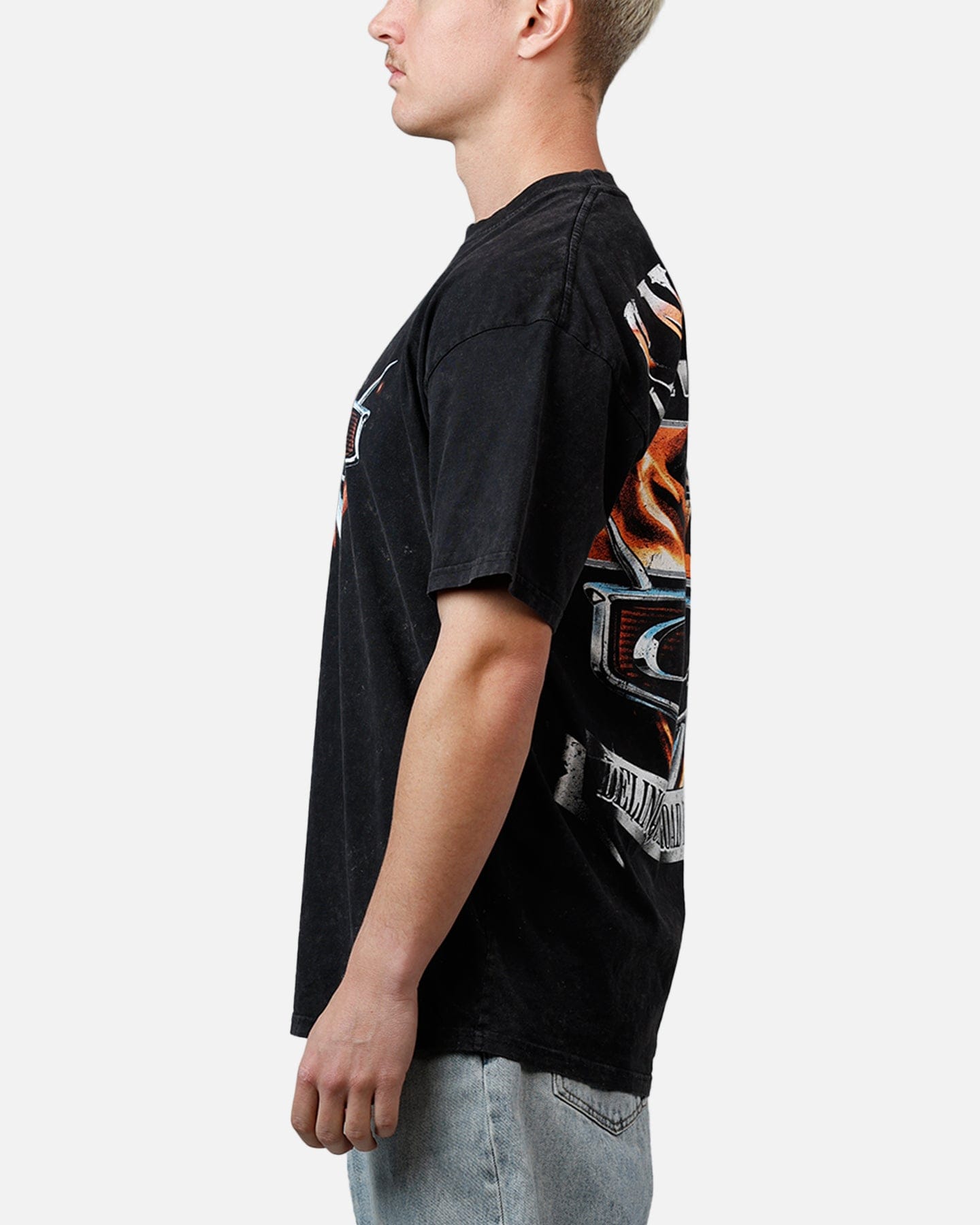 73studio Disney And Pixar Cars Snot Rod Vintage T - Shirt Black Acidwash