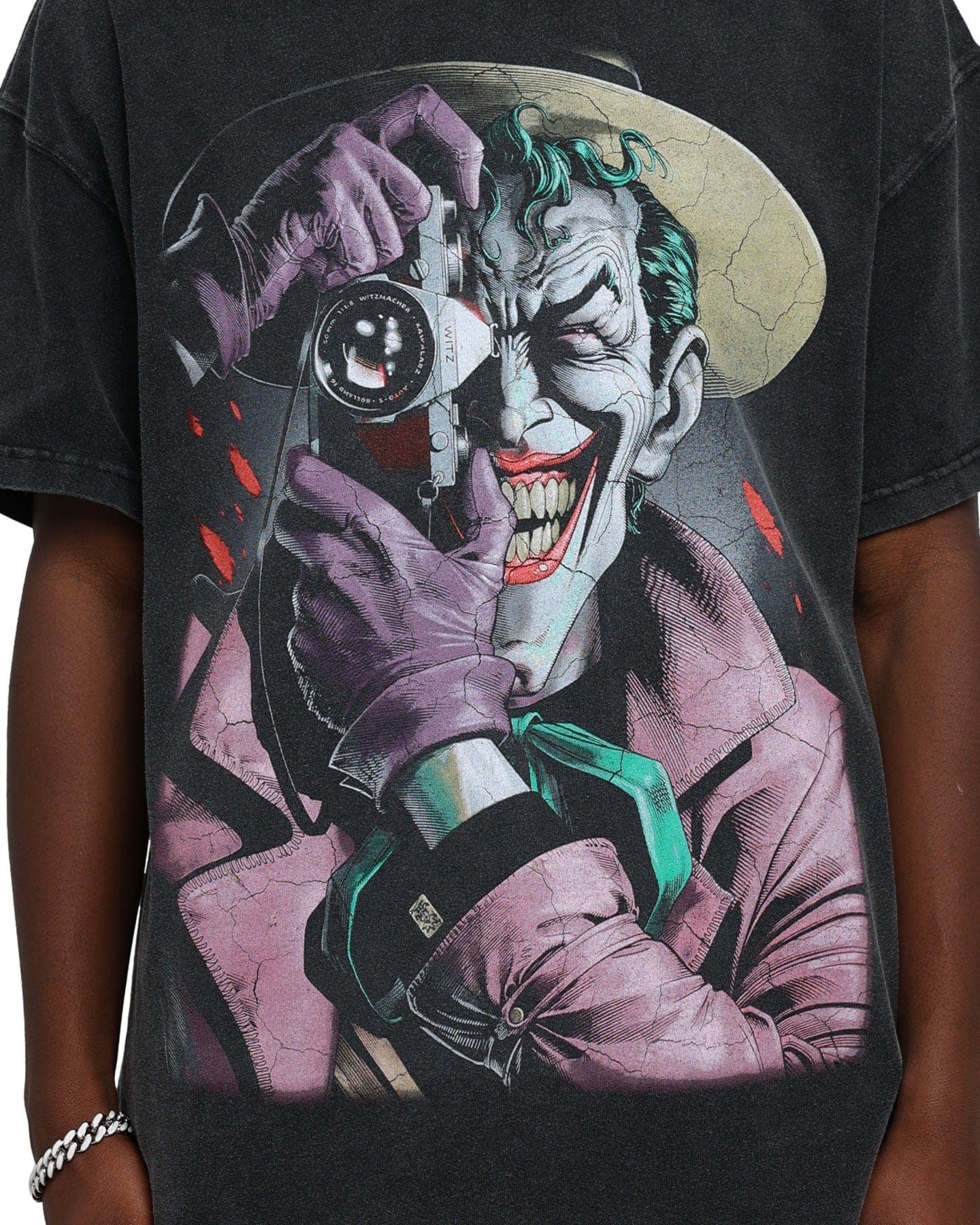 73studio x DC Batman The Killing Joke Vintage T - Shirt Black Wash