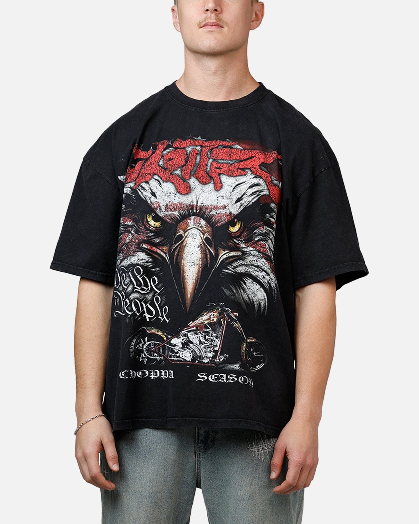 Loiter Choppa Season T - Shirt Black Acidwash