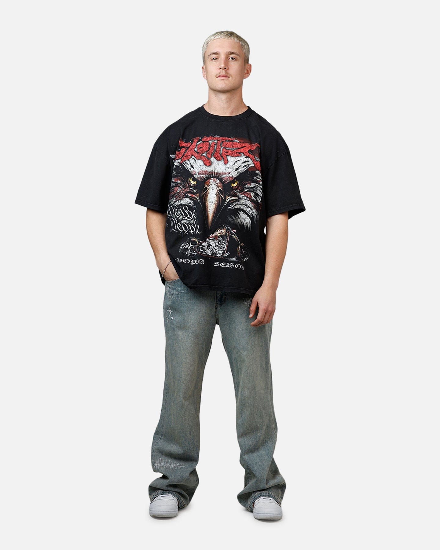 Loiter Choppa Season T - Shirt Black Acidwash