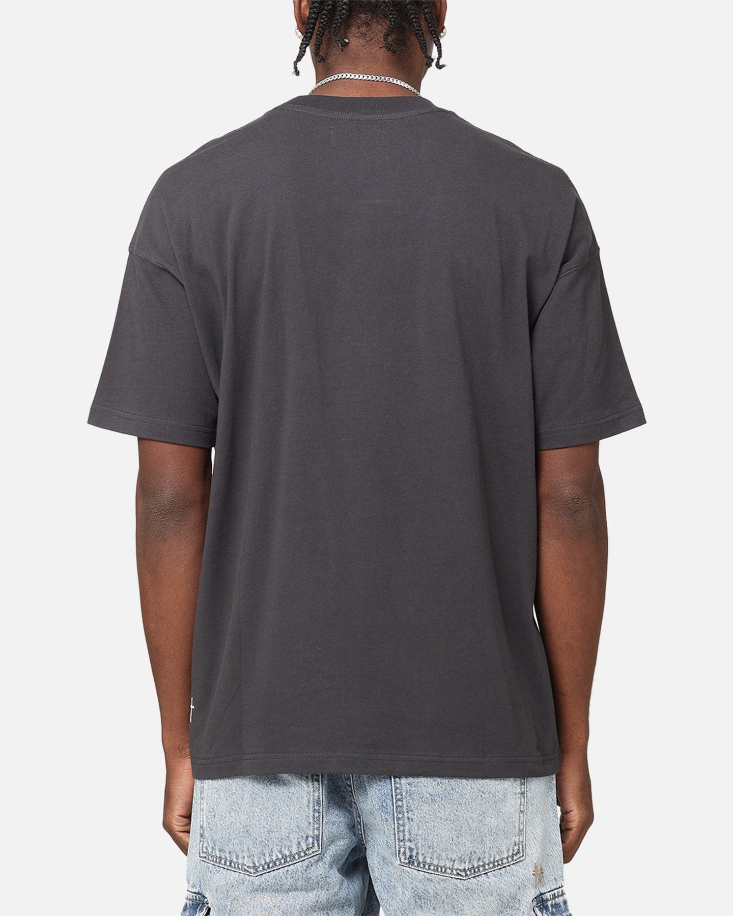 Saint Morta Emboss Boxy T - Shirt Dark Grey