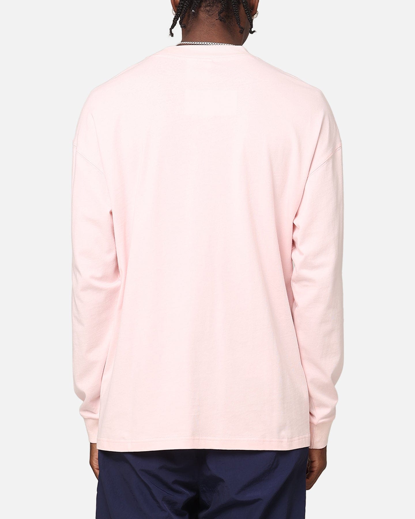 Carre Floral Pocket Oversized Long Sleeve T - Shirt Pink