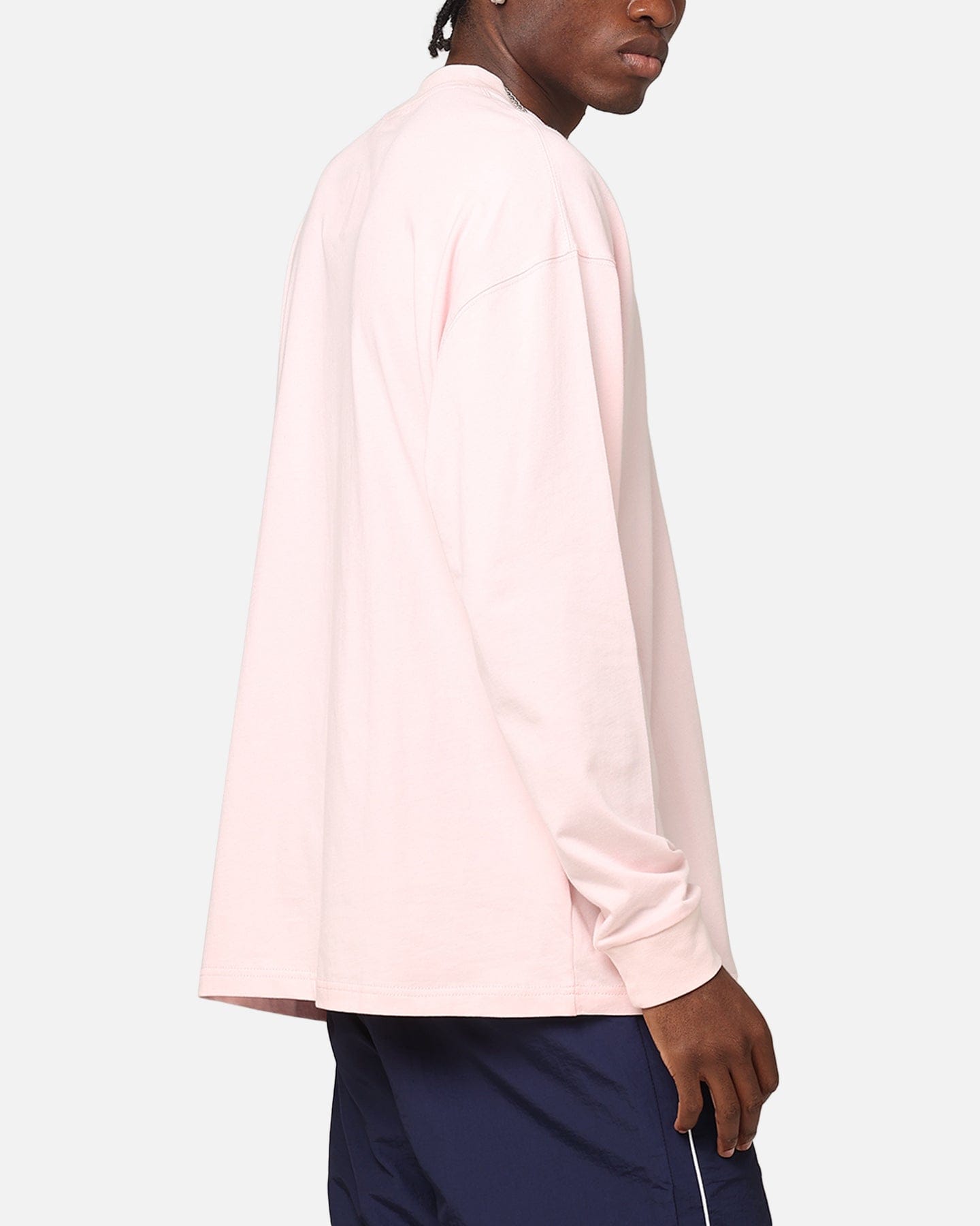 Carre Floral Pocket Oversized Long Sleeve T - Shirt Pink