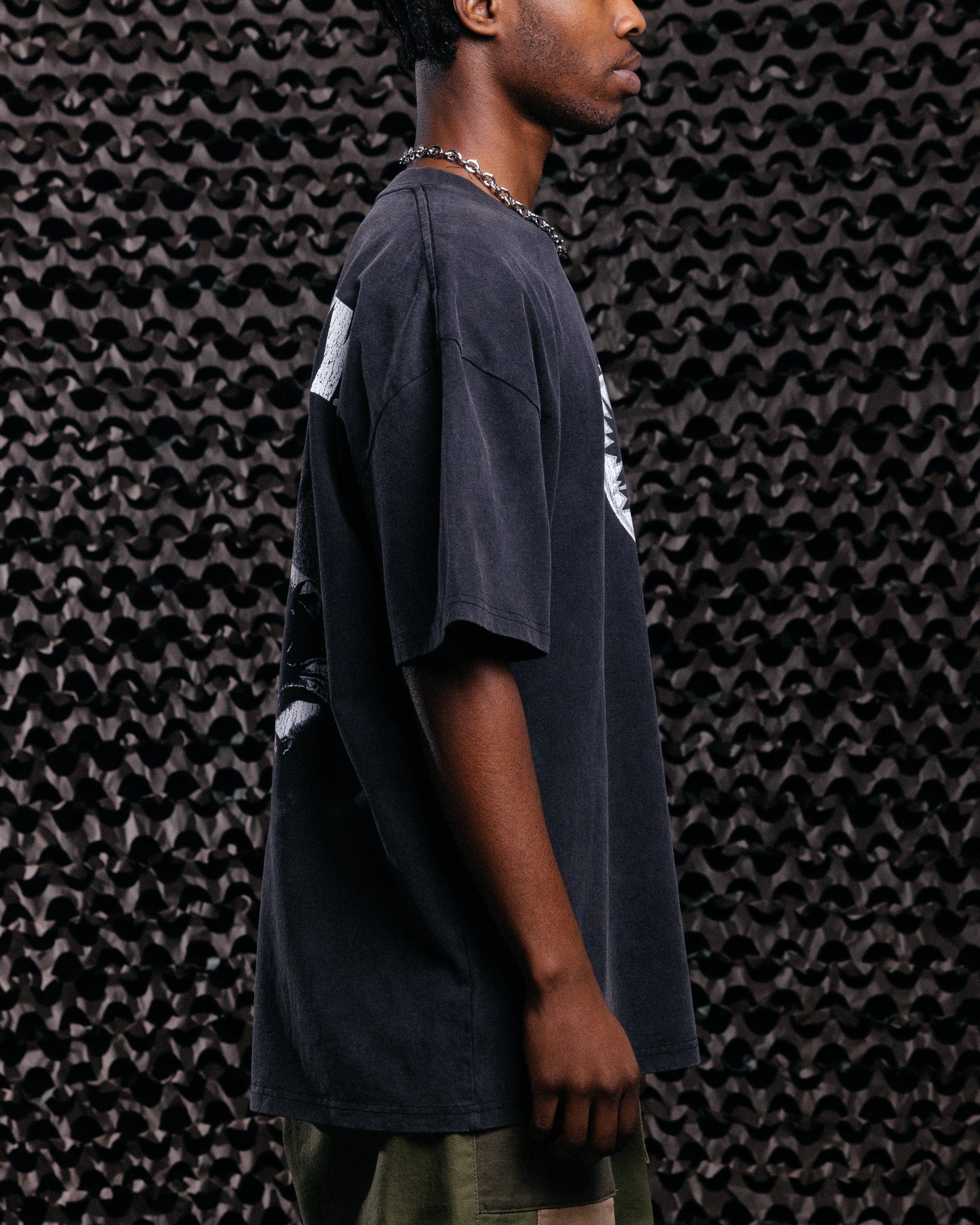 73studio x Call Of Duty Black Ops Vintage T - Shirt Black Acidwash