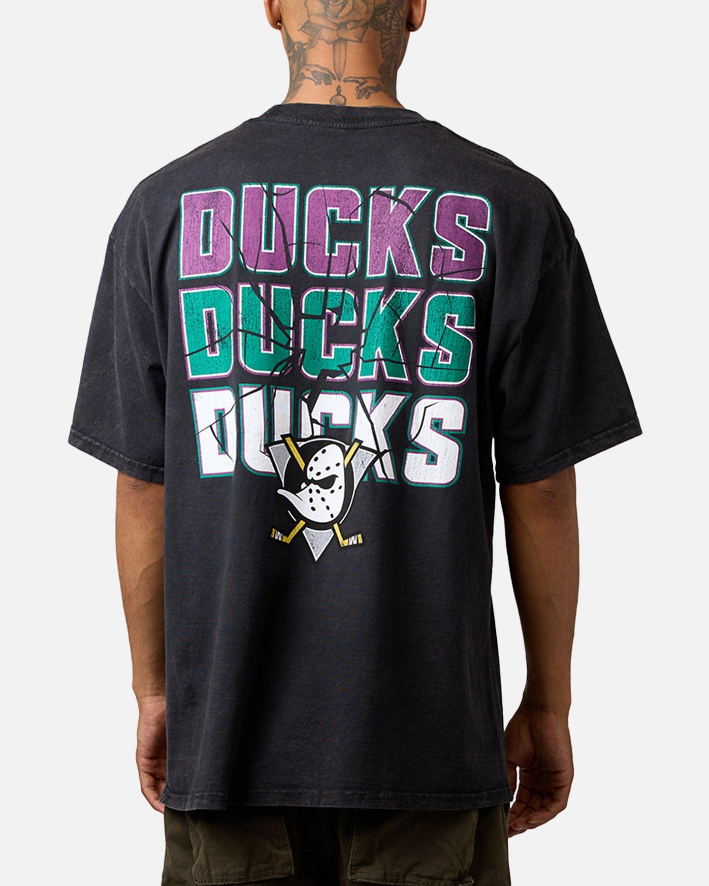 SMASH Culture Kings Anaheim Ducks Smash T - Shirt Washed Black