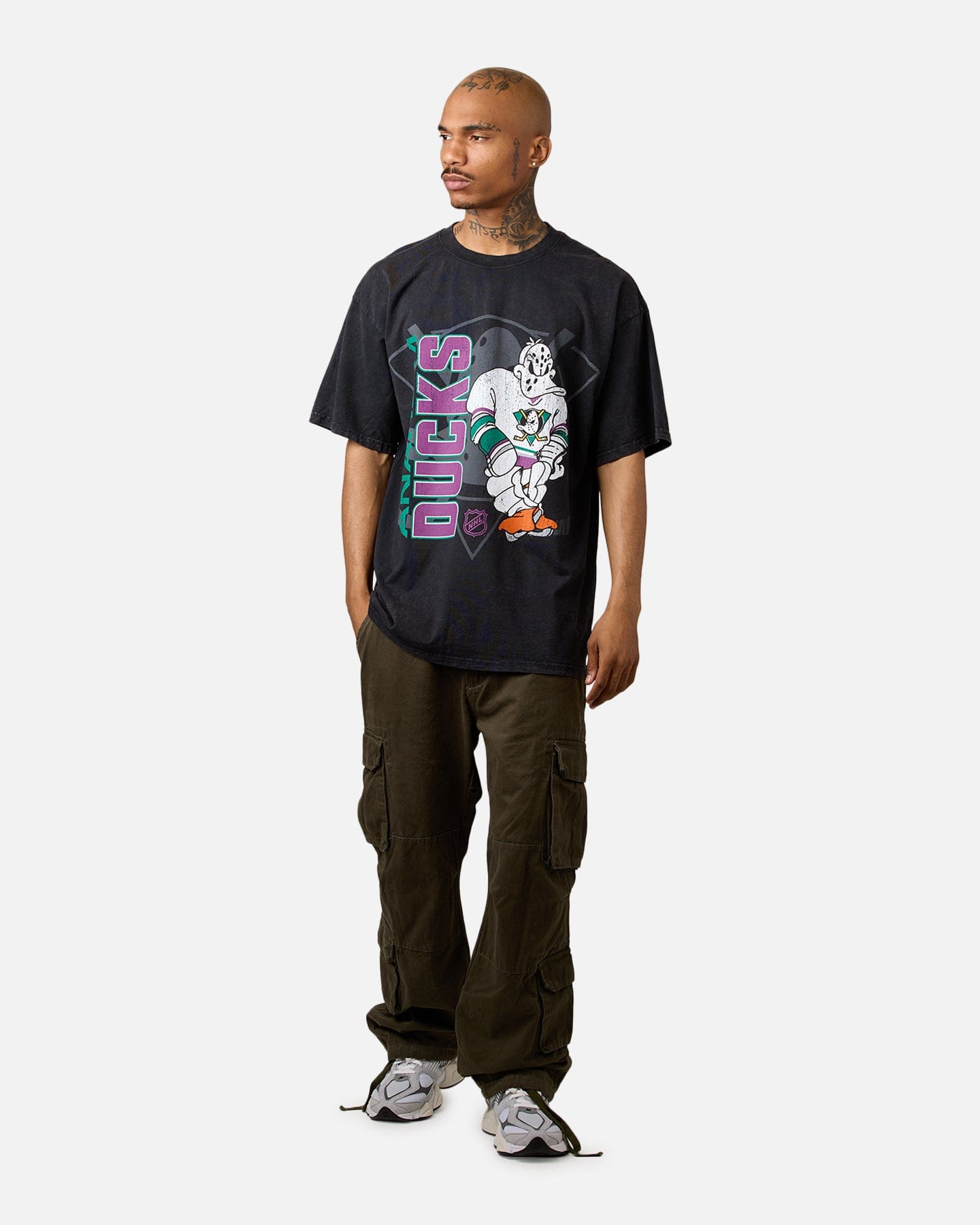 SMASH Culture Kings Anaheim Ducks Smash T - Shirt Washed Black