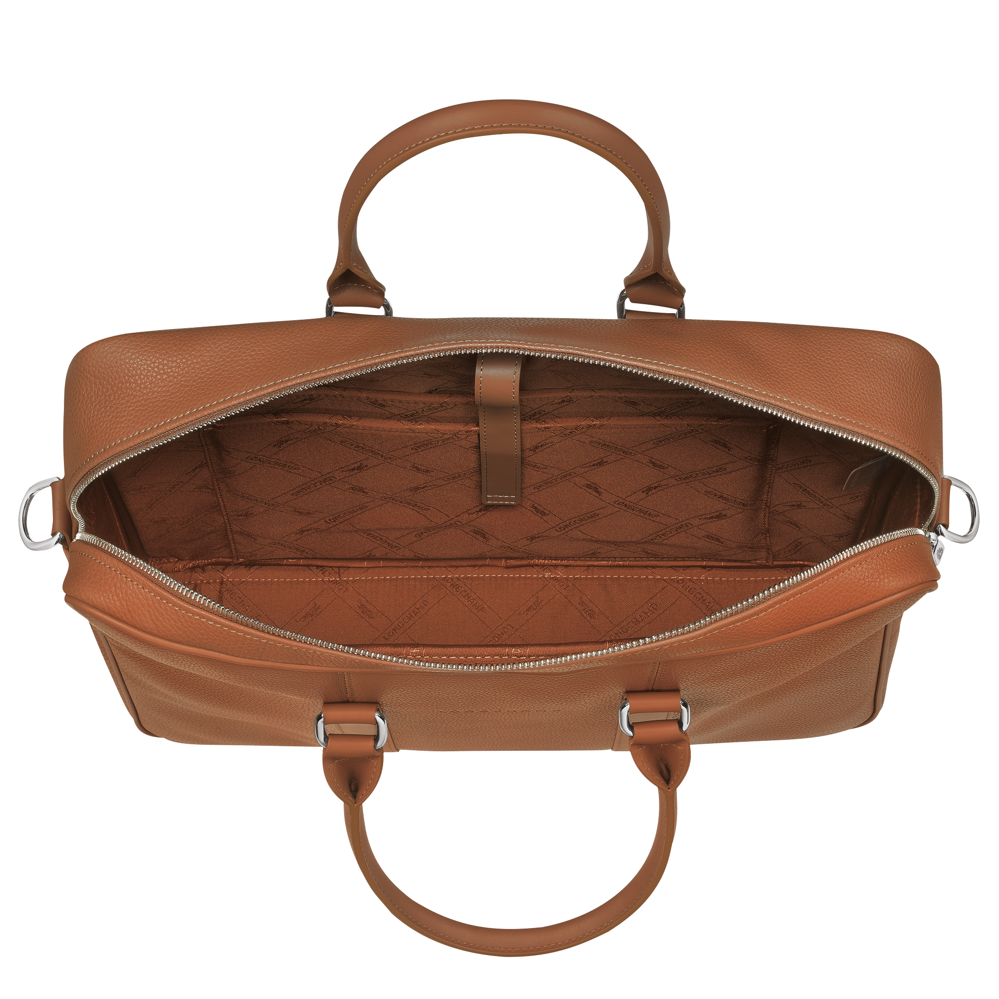 Long Champ Longchamp Le Foulonné M Briefcase Caramel