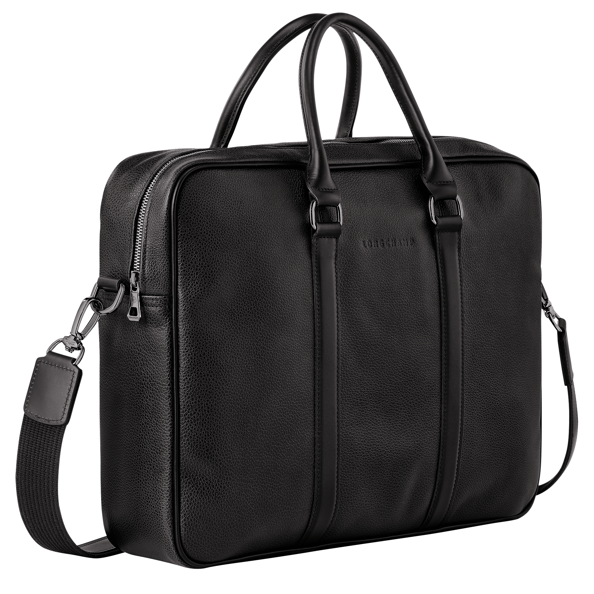 Long Champ Longchamp Le Foulonné M Briefcase Black