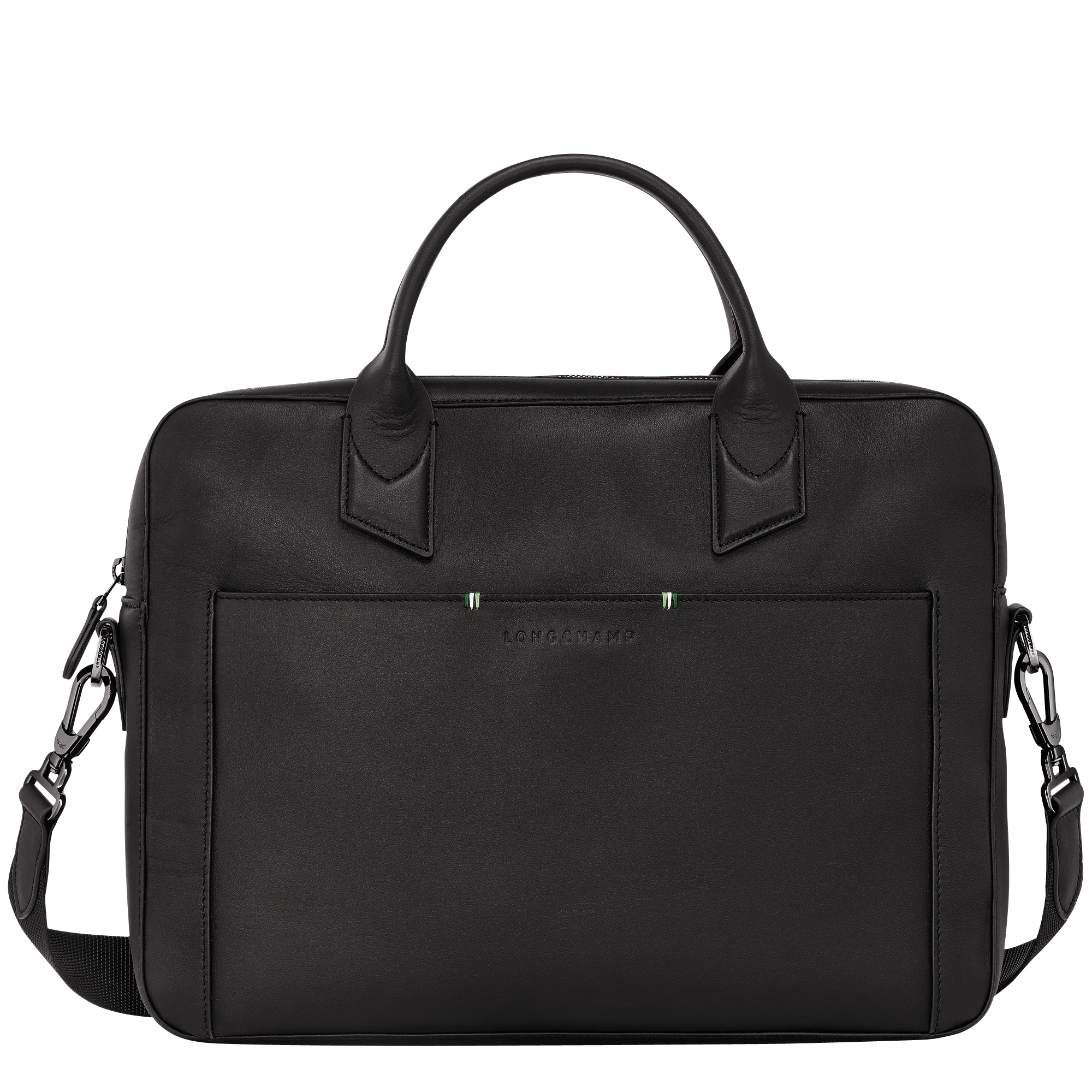 Long Champ Longchamp Longchamp sur Seine Briefcase Black