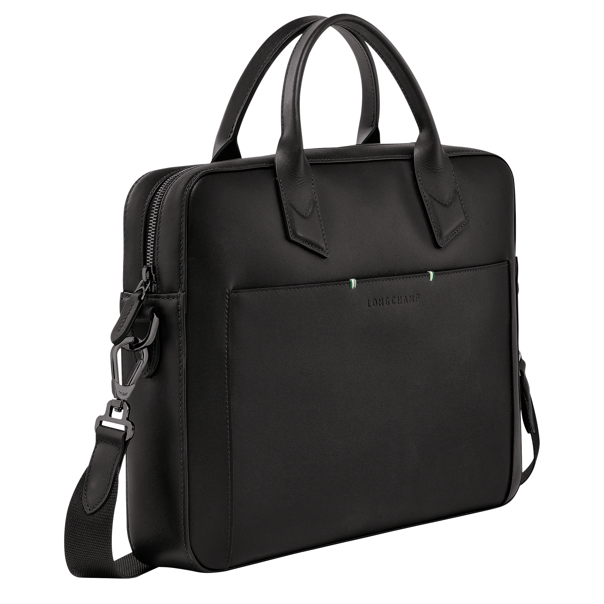 Long Champ Longchamp Longchamp sur Seine Briefcase Black