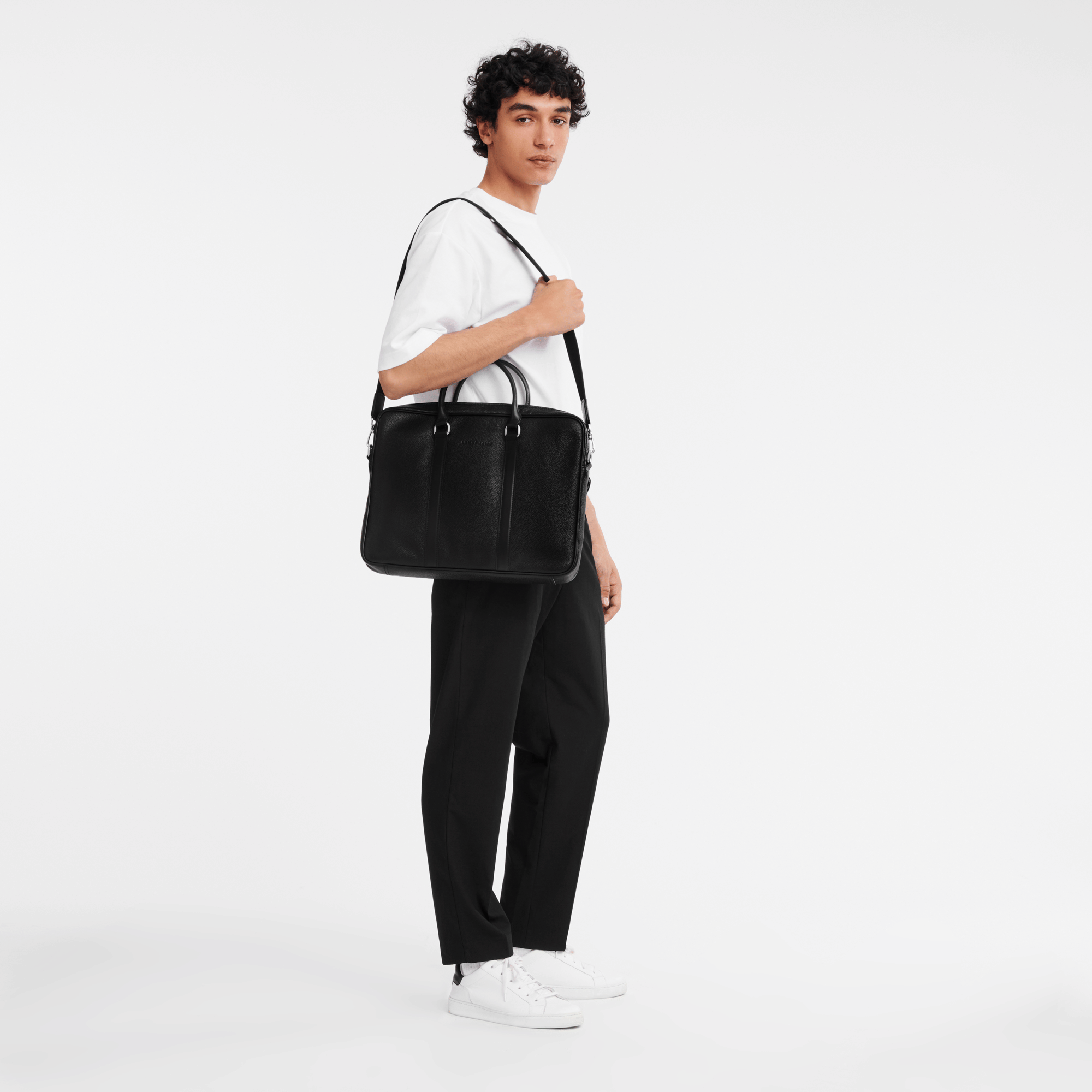 Long Champ Longchamp Le Foulonné S Briefcase Black