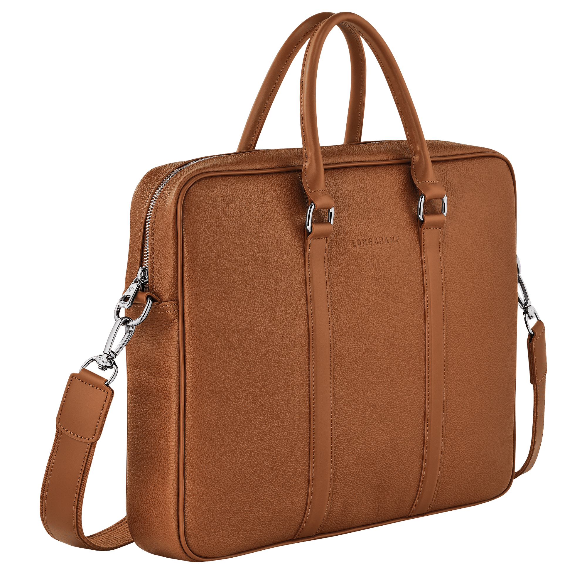 Long Champ Longchamp Le Foulonné S Briefcase Caramel
