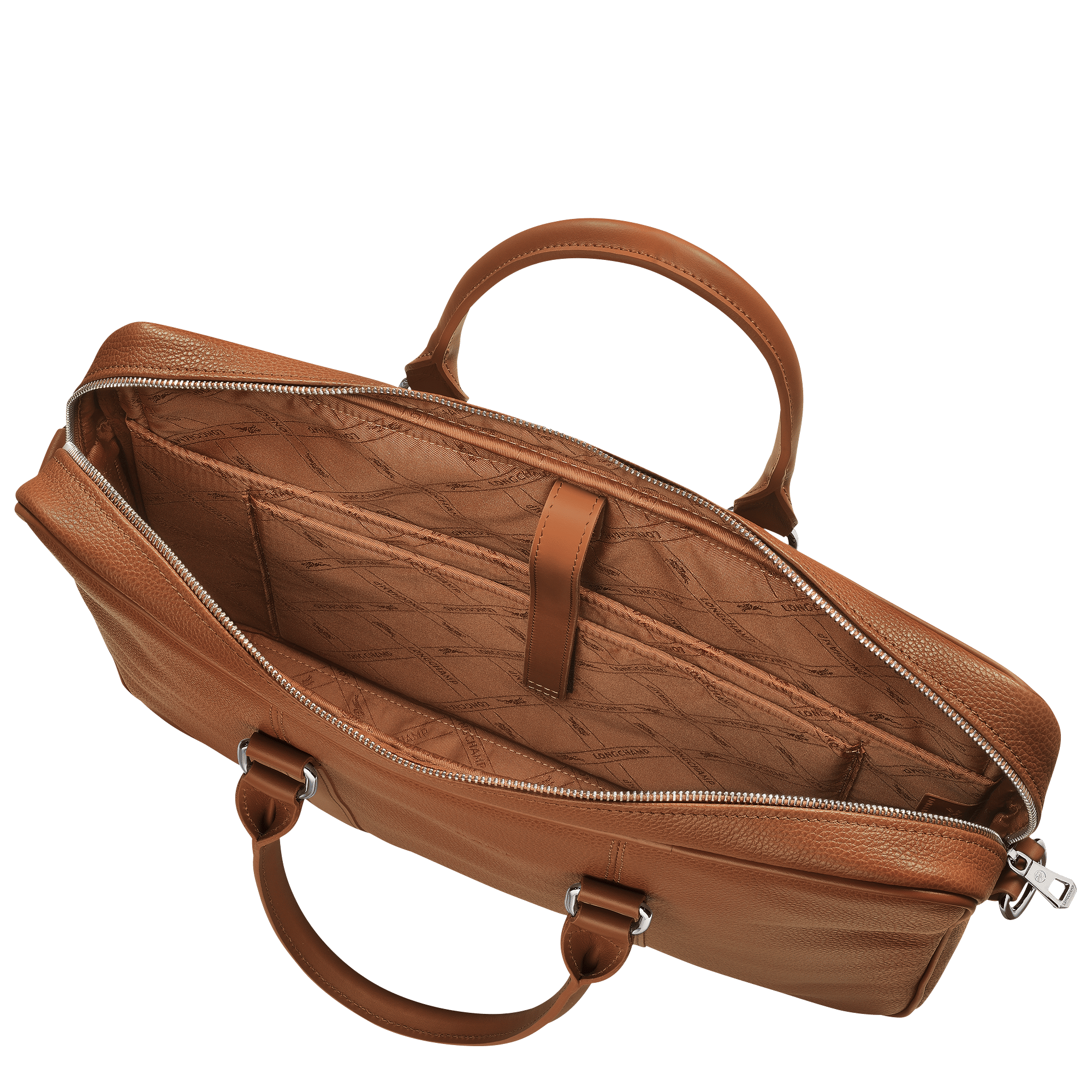 Long Champ Longchamp Le Foulonné S Briefcase Caramel