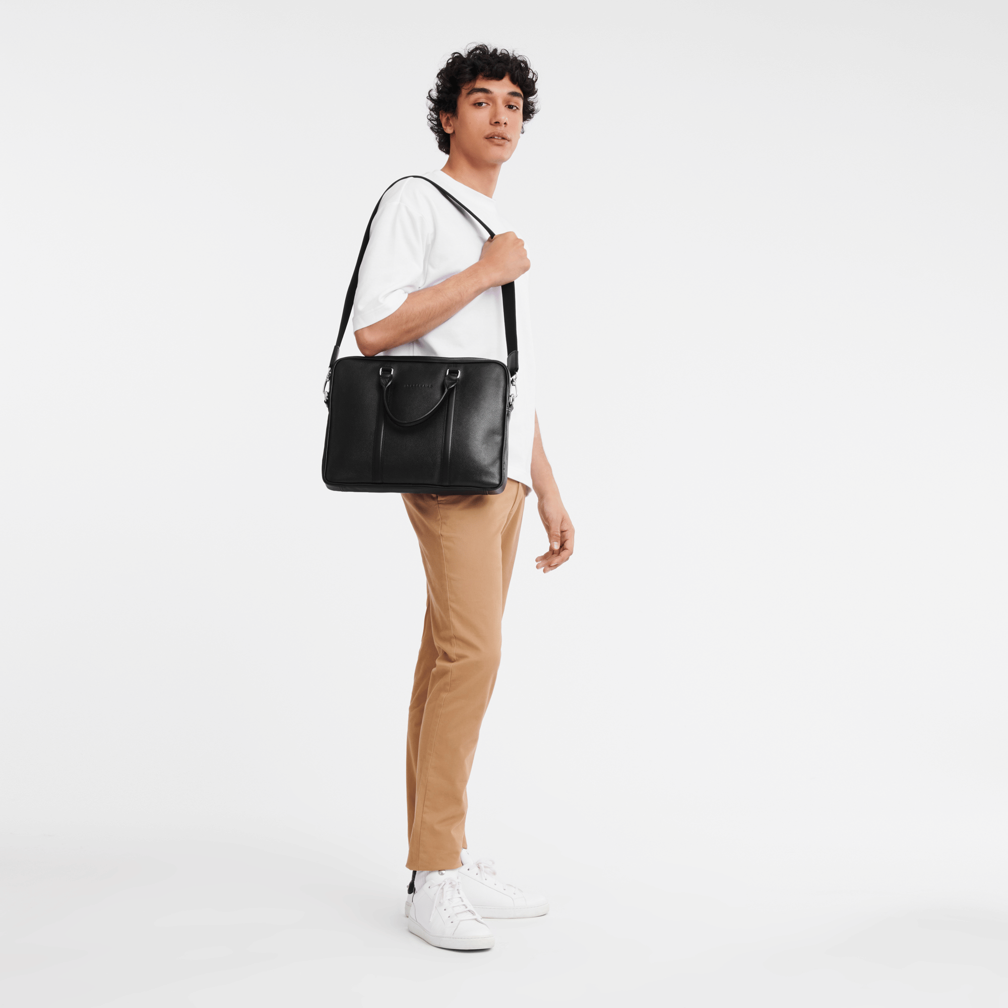 Long Champ Longchamp Le Foulonné XS Briefcase Black