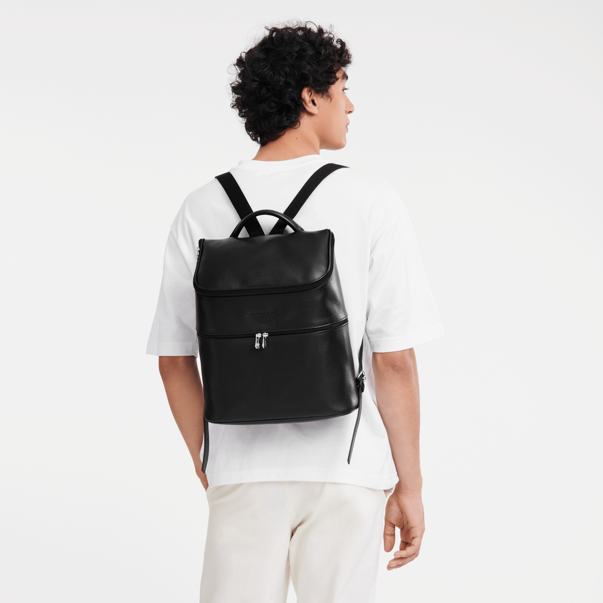 Long Champ Longchamp Le Foulonné Backpack Black