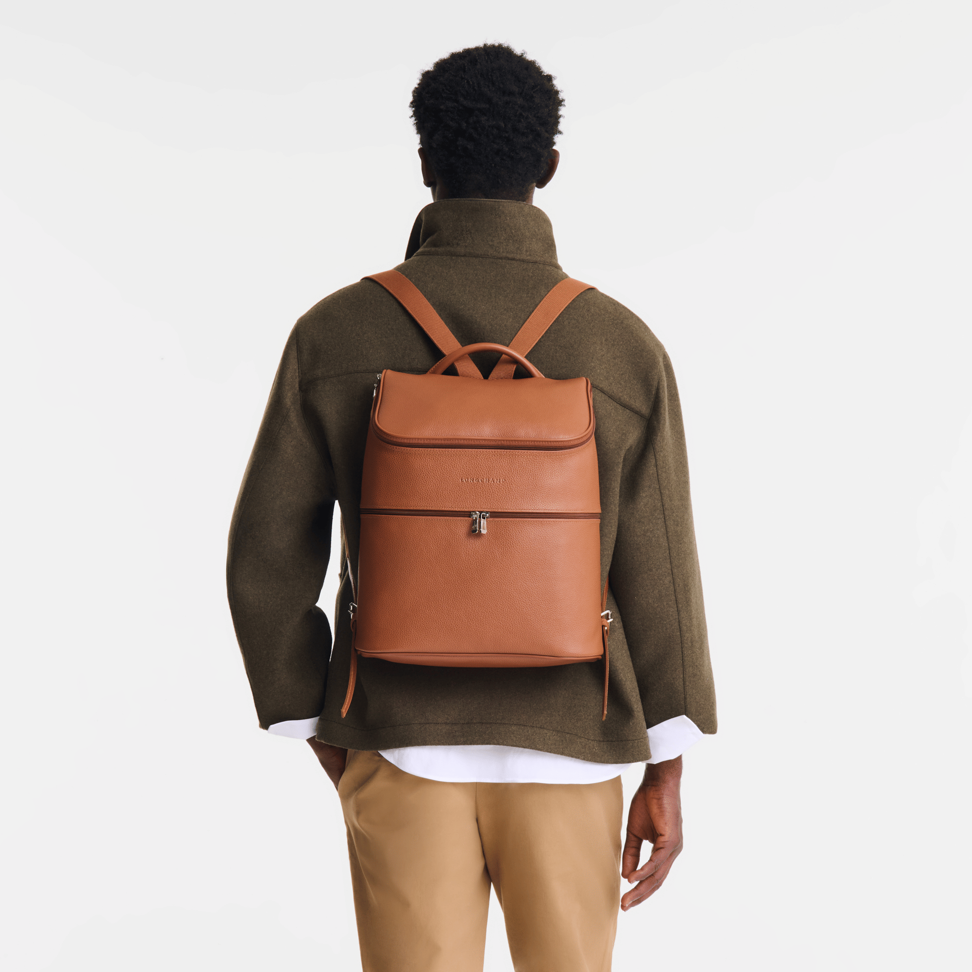 Long Champ Longchamp Le Foulonné Backpack Caramel