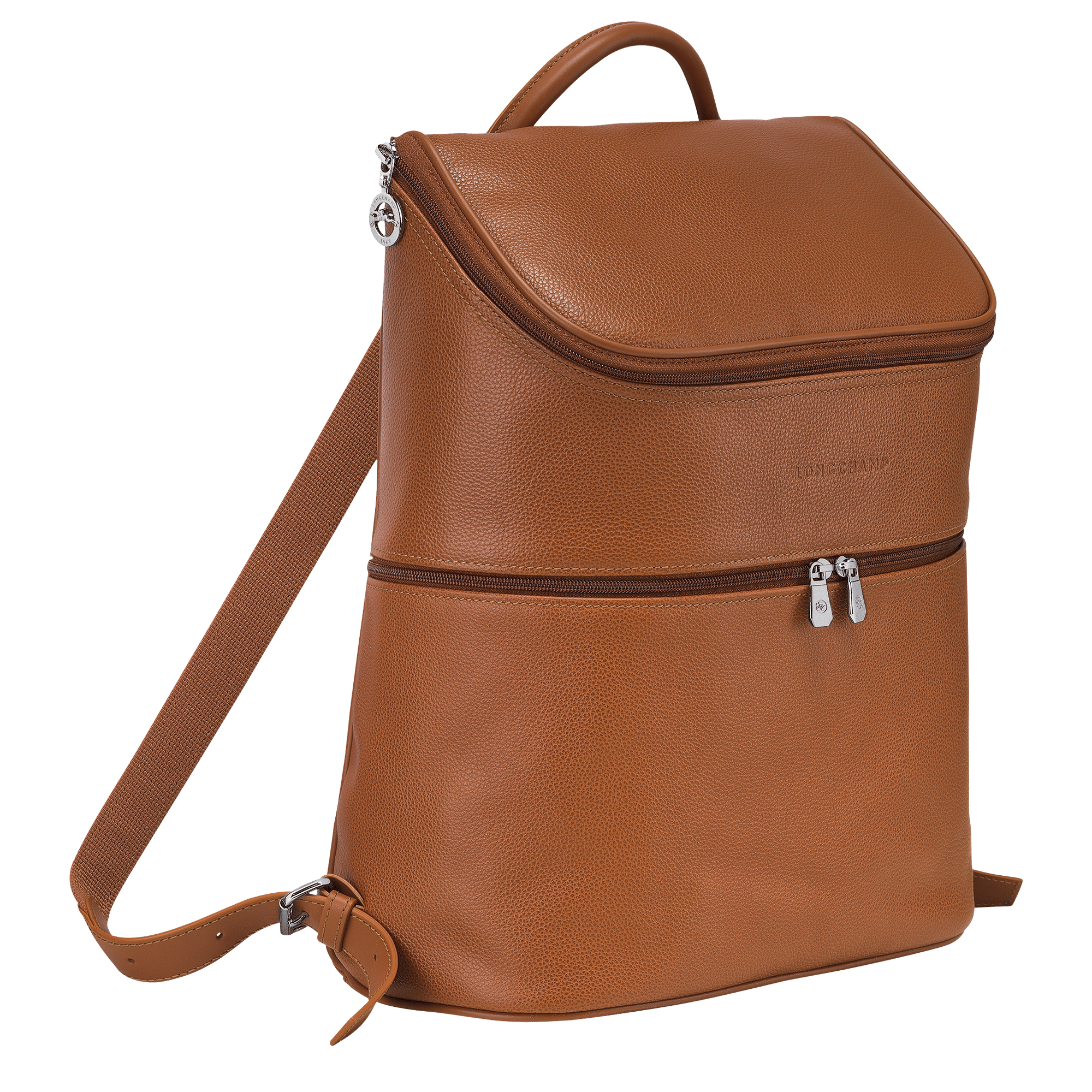 Long Champ Longchamp Le Foulonné Backpack Caramel