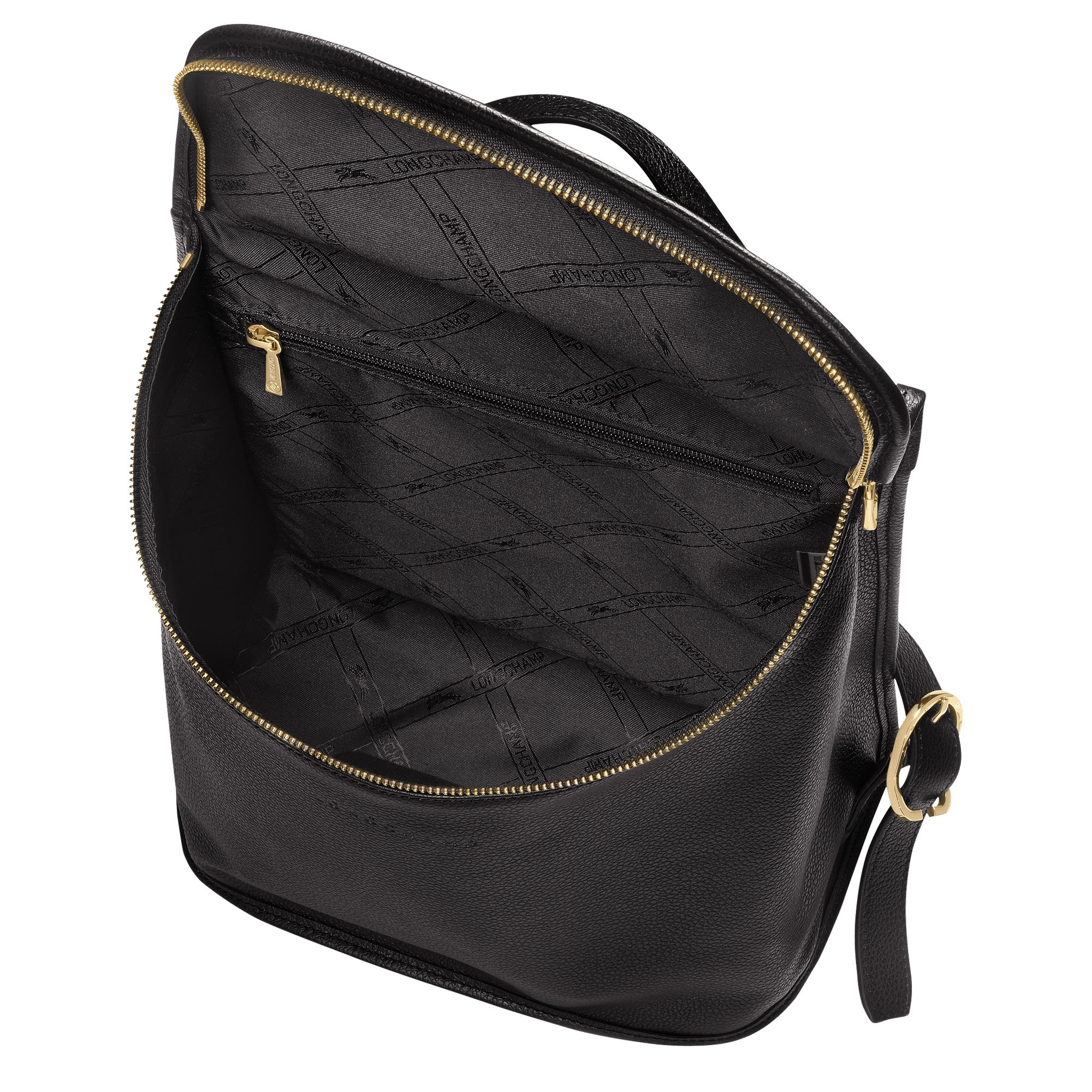 Long Champ Longchamp Le Foulonné M Backpack Black